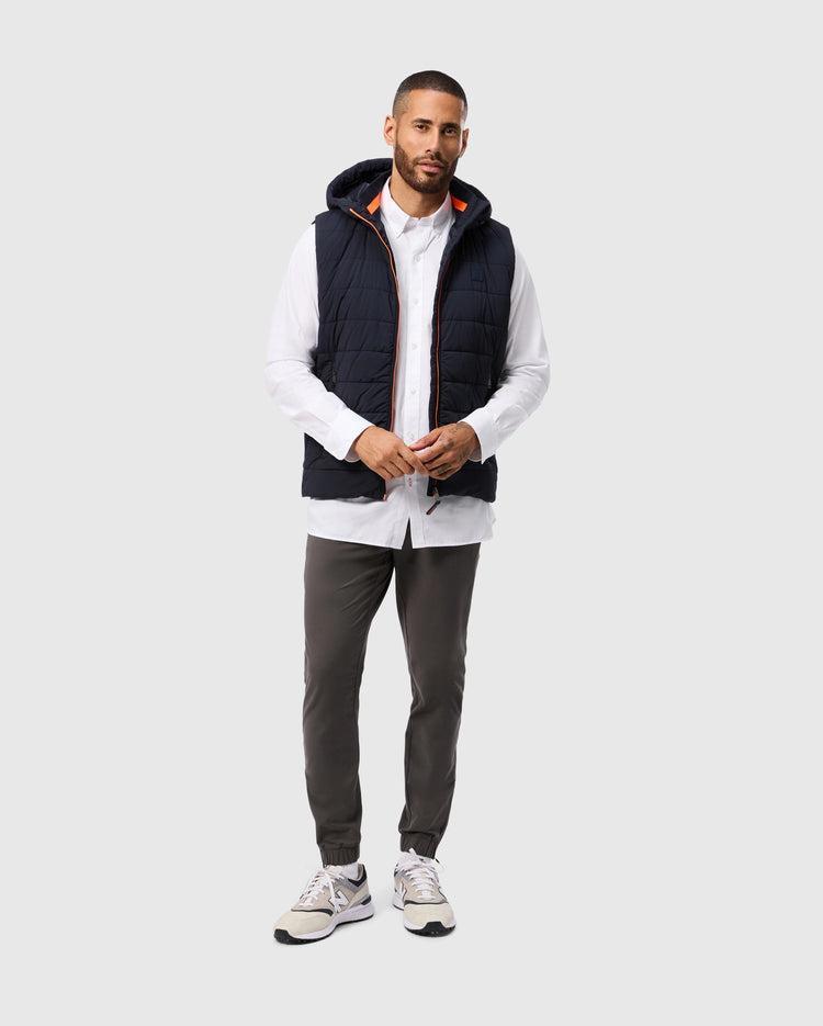 MENS MALCOLM MIXED MEDIA VEST - B6J861D200 Product Image