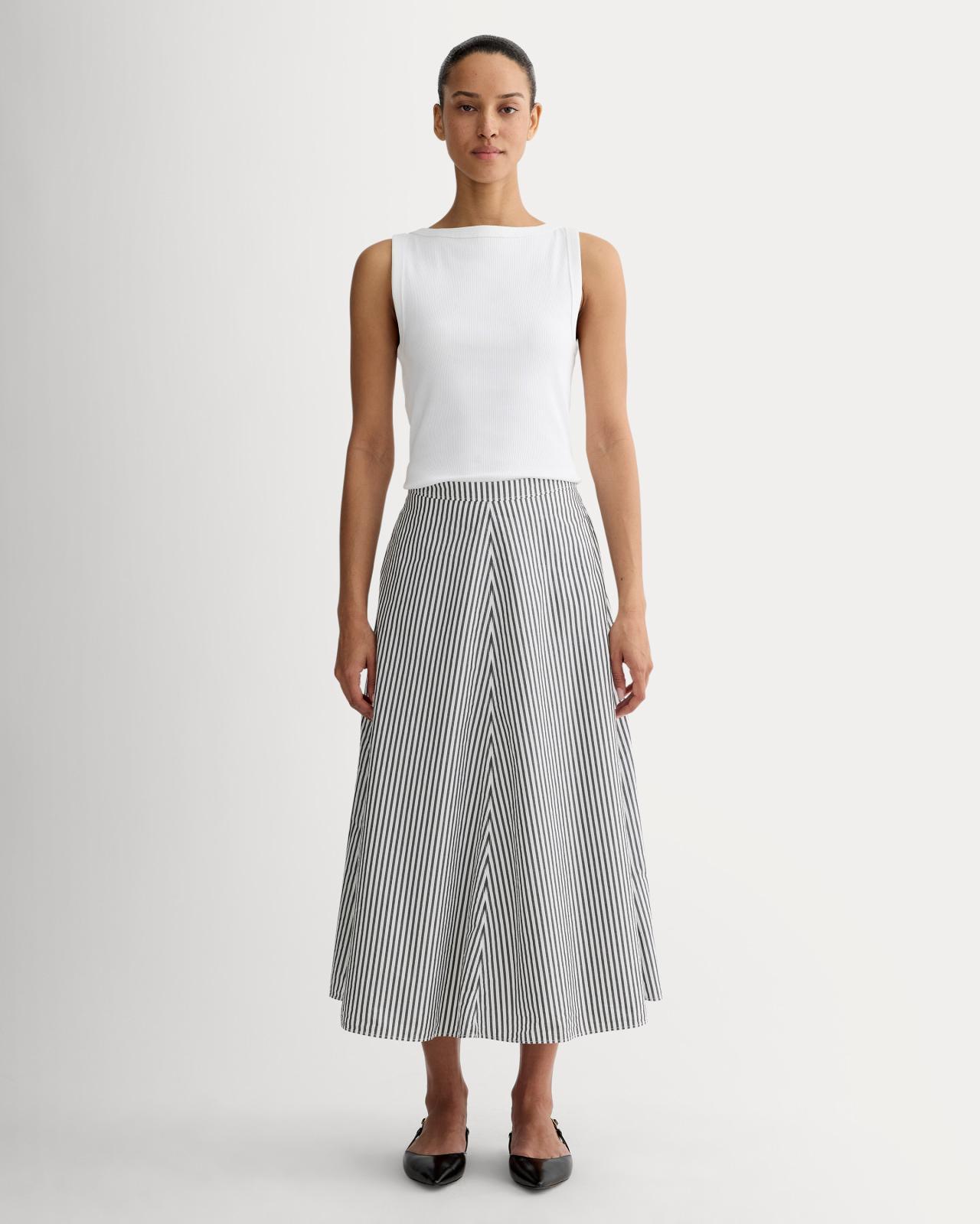 The Midi Skirt in Ultrasoft Cotton Product Image