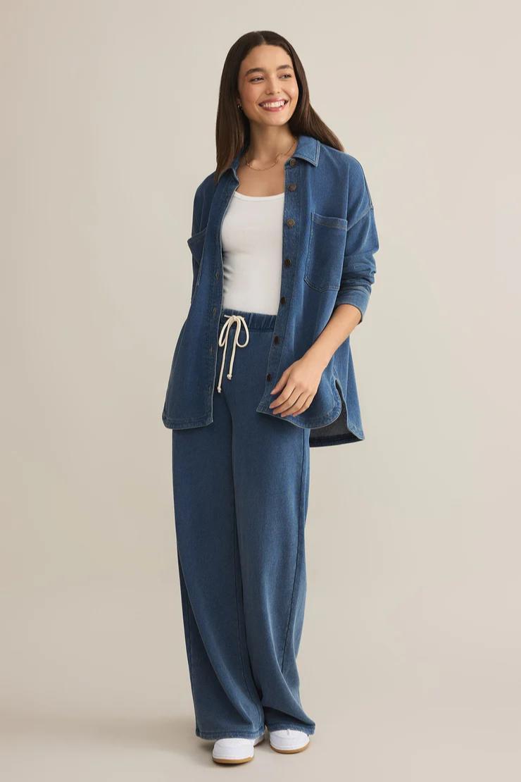 All Day Knit Denim Jacket- Vintage Indigo Product Image