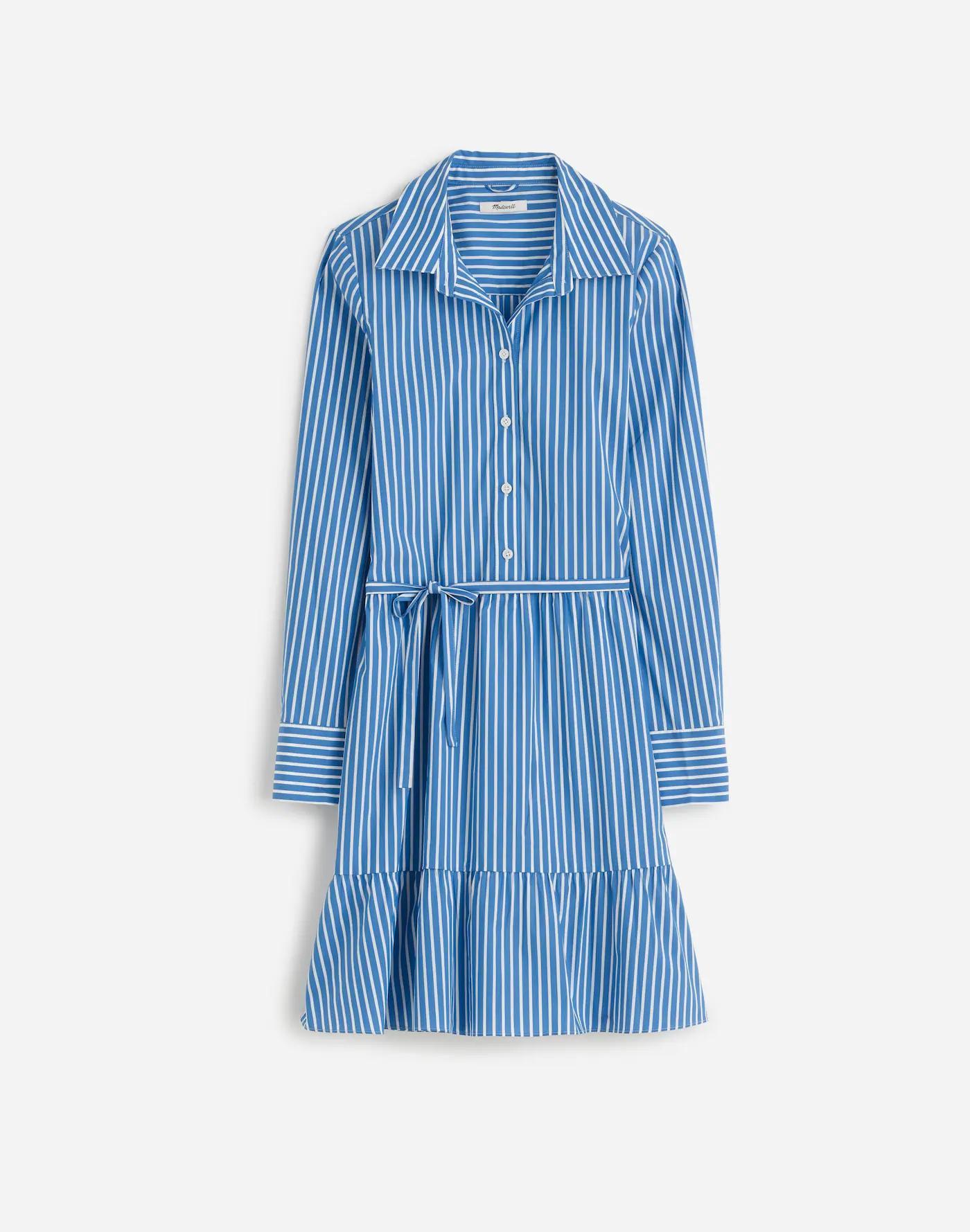Tie-Waist Tiered Midi Dress Product Image