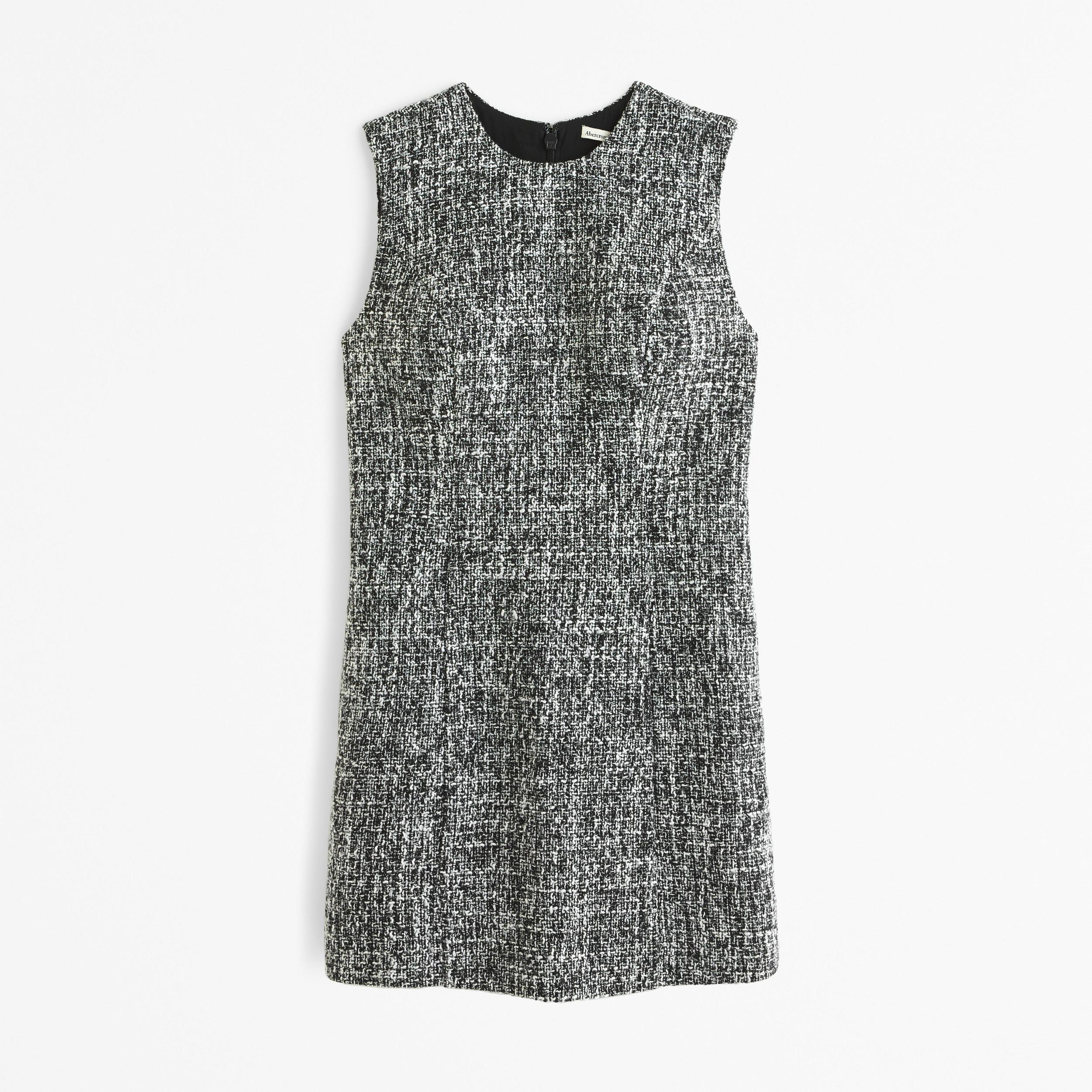 Tweed High-Neck Mini Dress Product Image