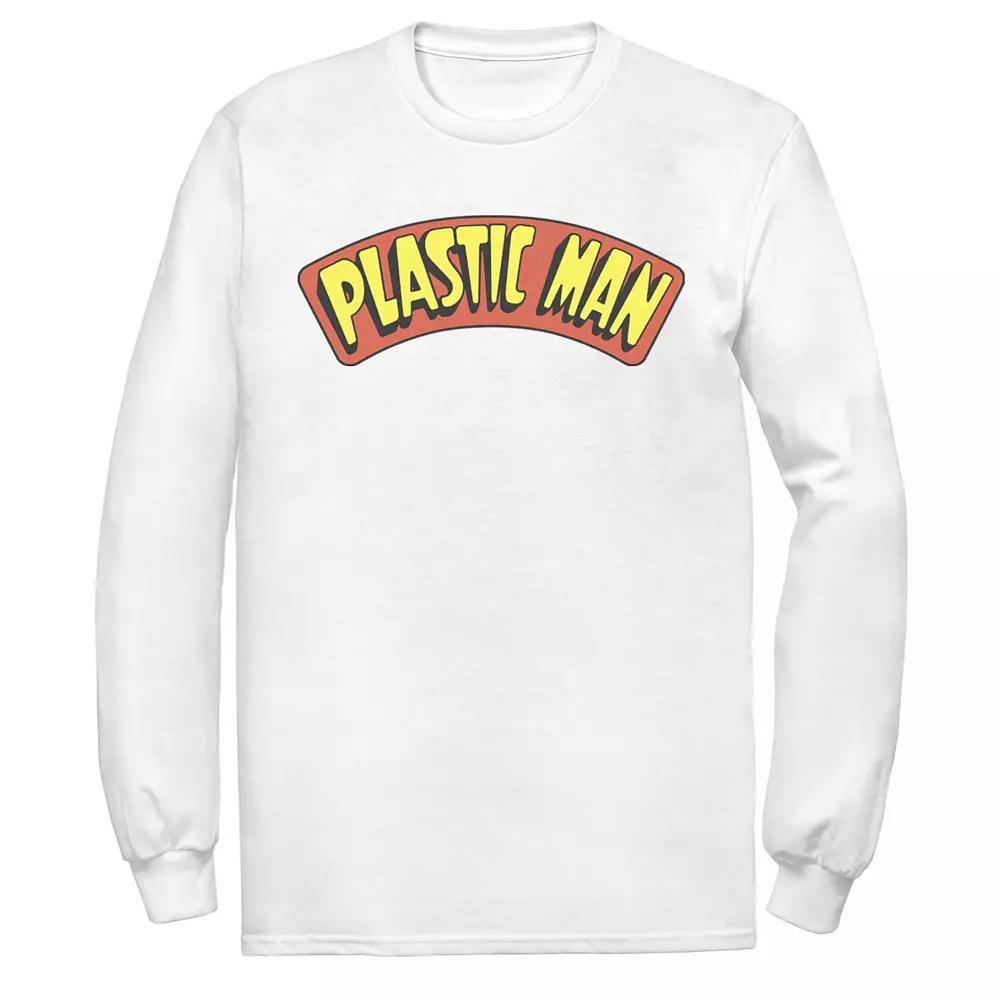 Men's DC Comics Plastic Man Text Logo Poster Tee, Size: XL, Athletic Grey Product Image
