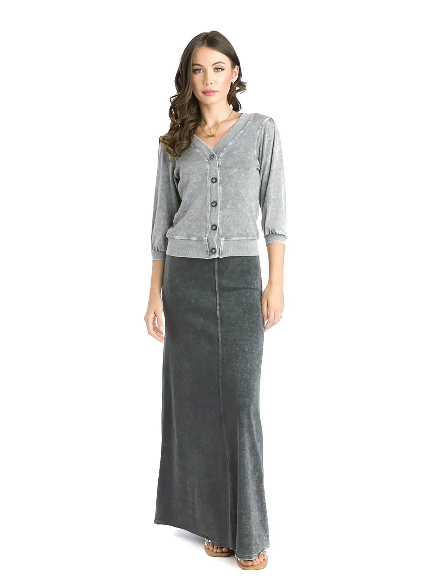 Hard Tail Flat Waist Sweep Skirt B-143 Product Image