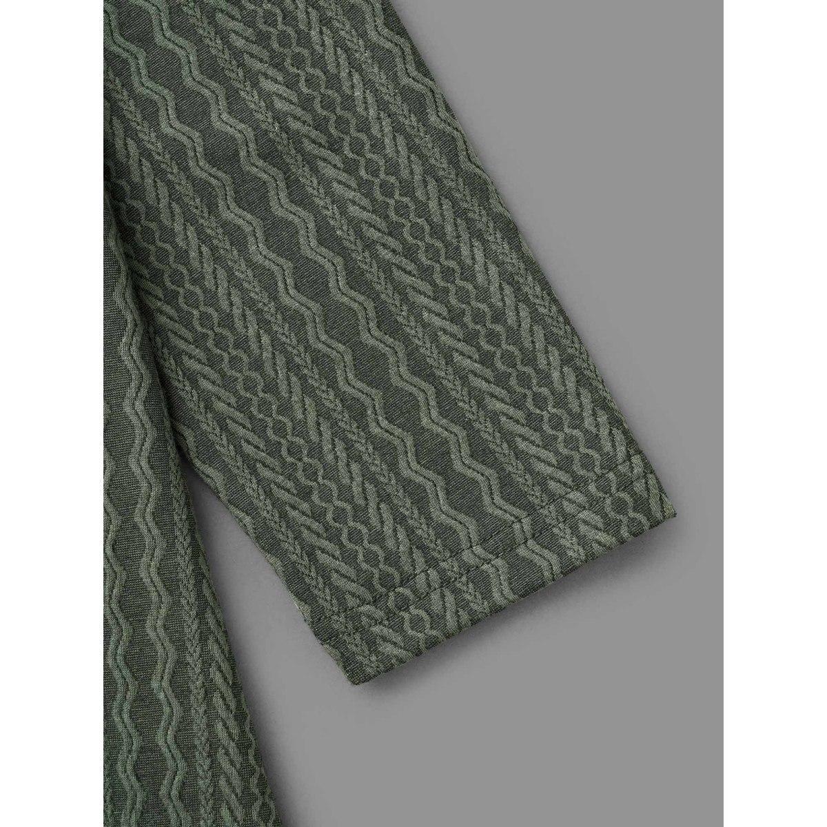 Plus Size Plain Textured Keyhole Knit Dress ArmyGreen Women Casual Texture Knit Dresses Bloomchic 14-16/1X Product Image