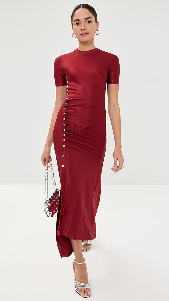 rabanne Long Draped Dress in Jersey | Shopbop Product Image