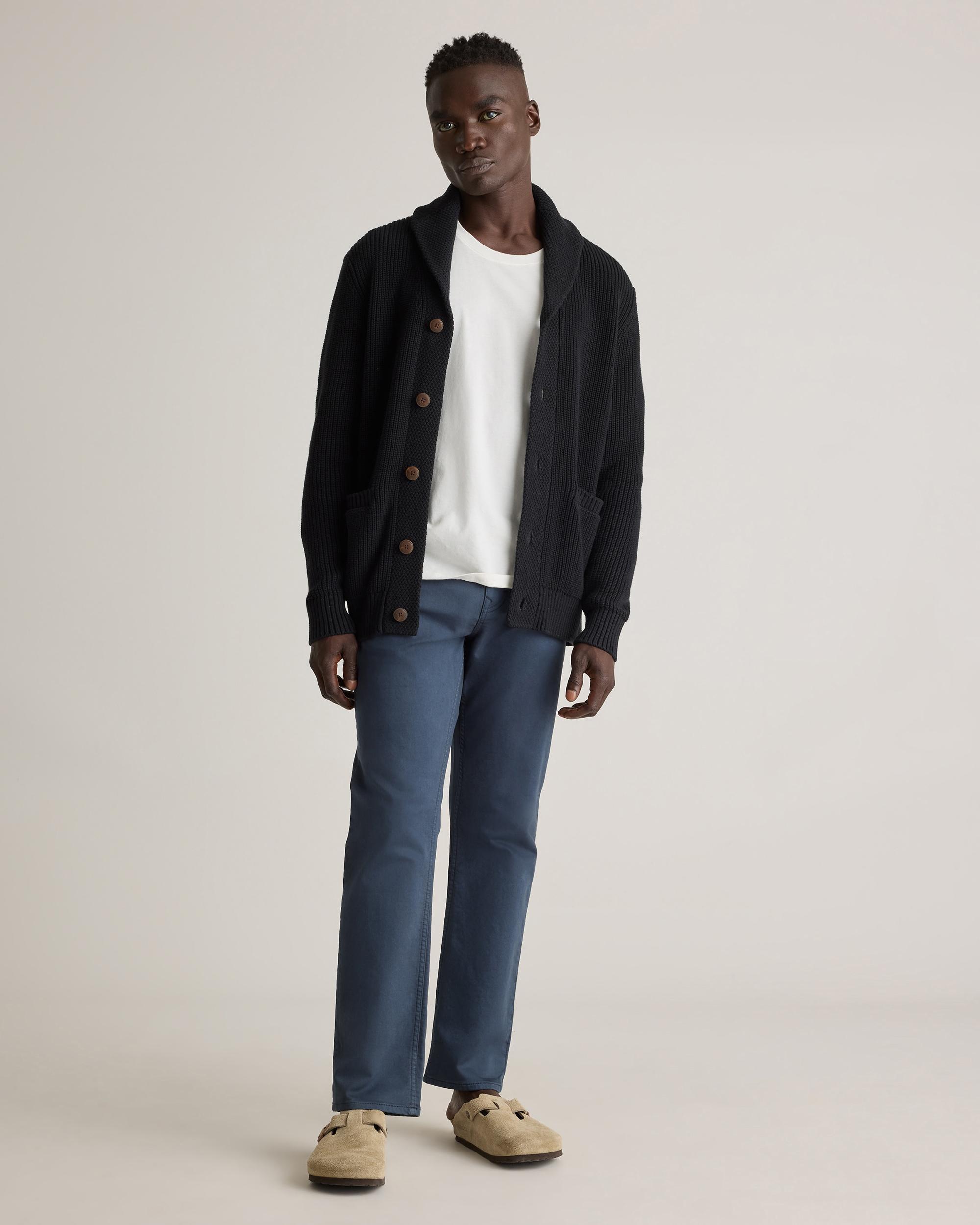 Quince | Men's Shawl-Collar Cardigan Sweater Organic Cotton Product Image