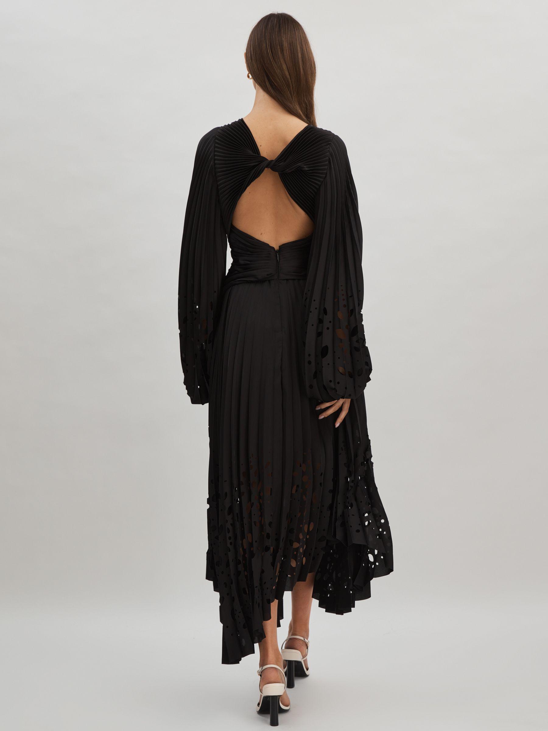 Acler Balloon Sleeve Midi Dress in Black Product Image
