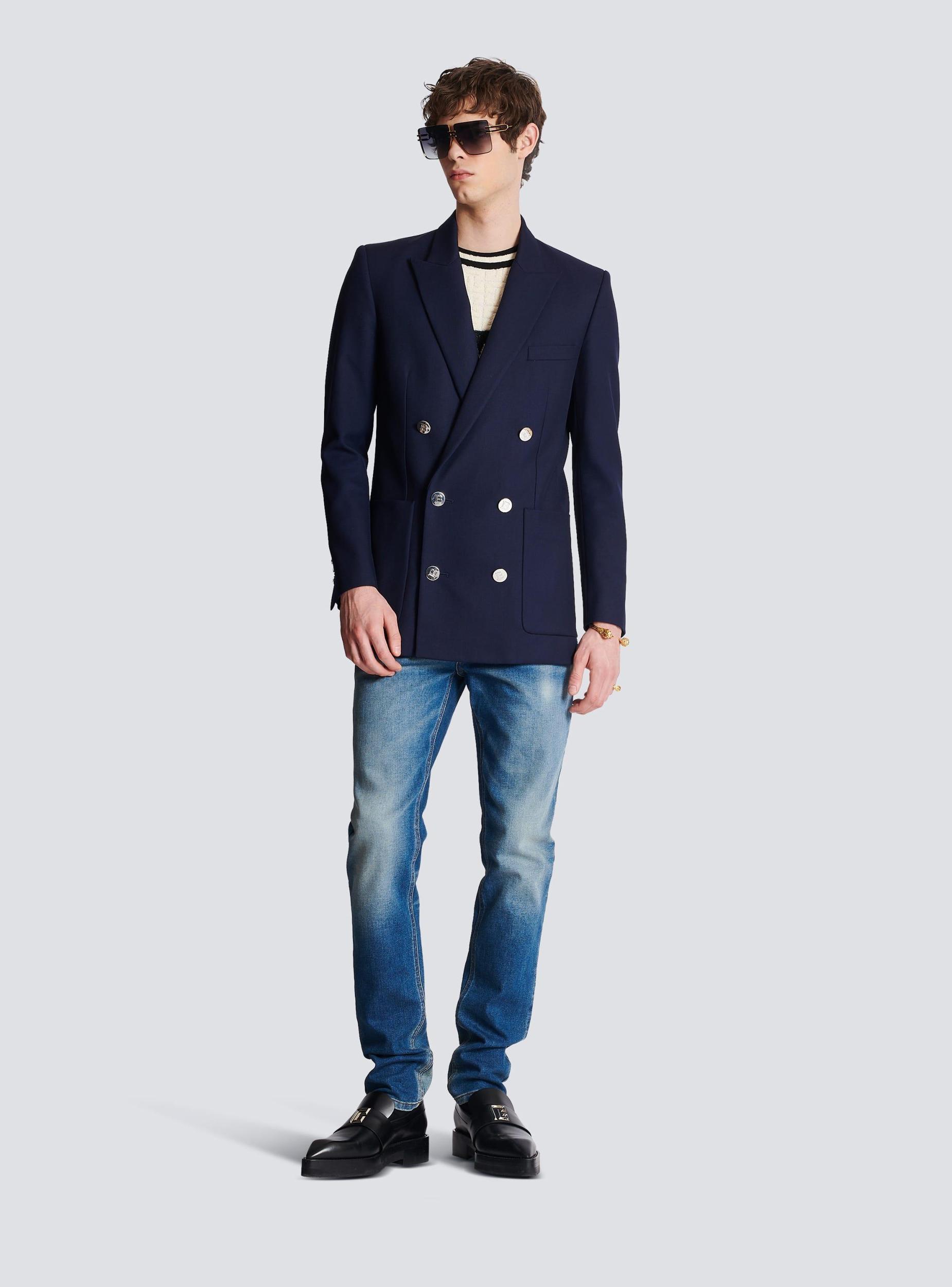 Double-breasted buttoned blazer Product Image