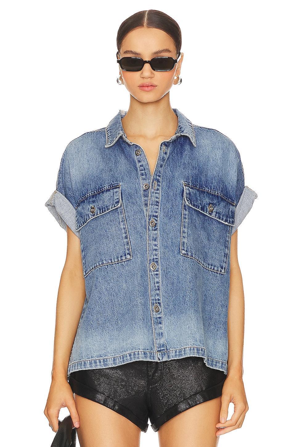 Cut Off Denim Shirt Product Image