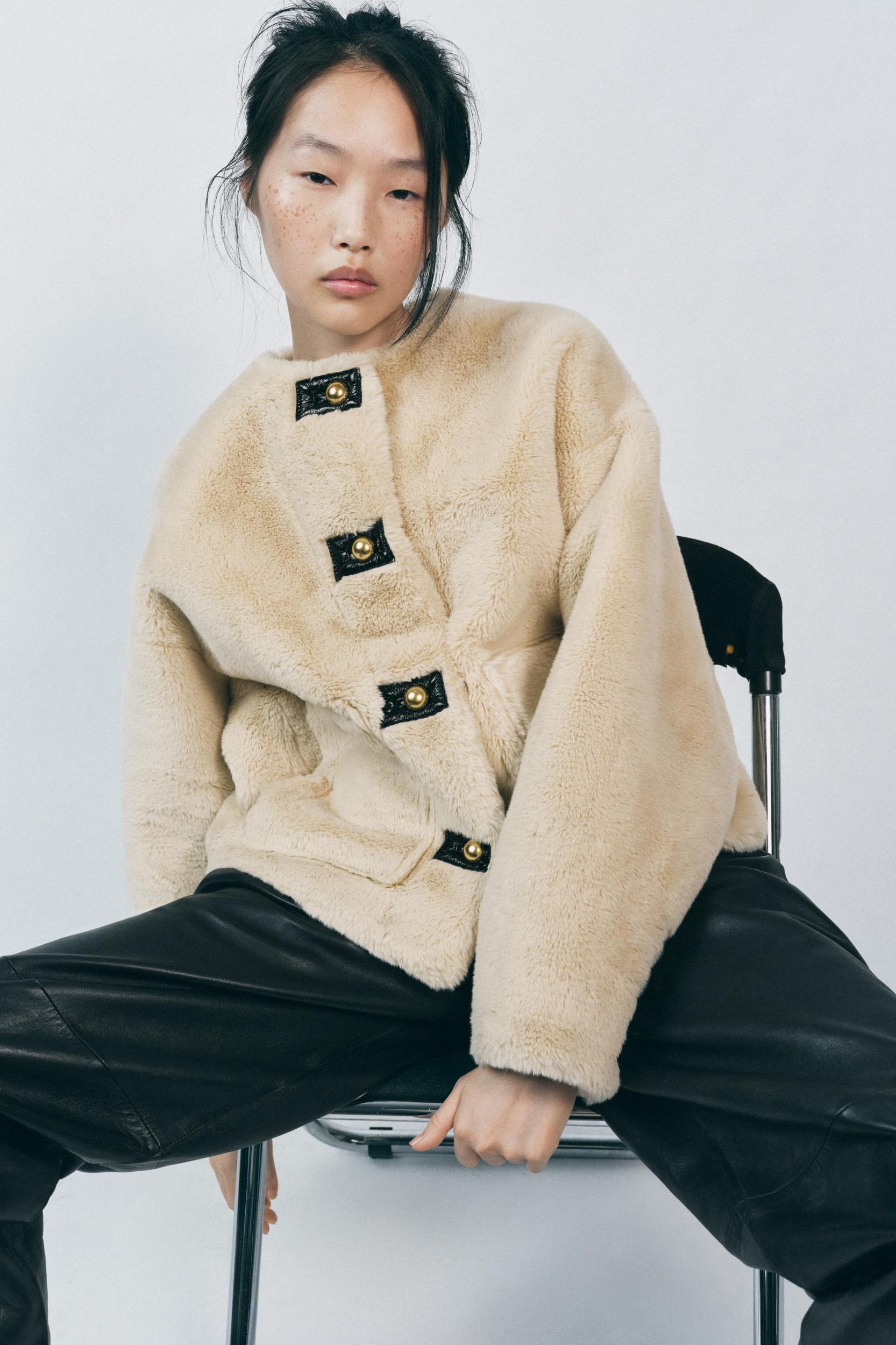FAUX FUR JACKET ZW COLLECTION Product Image