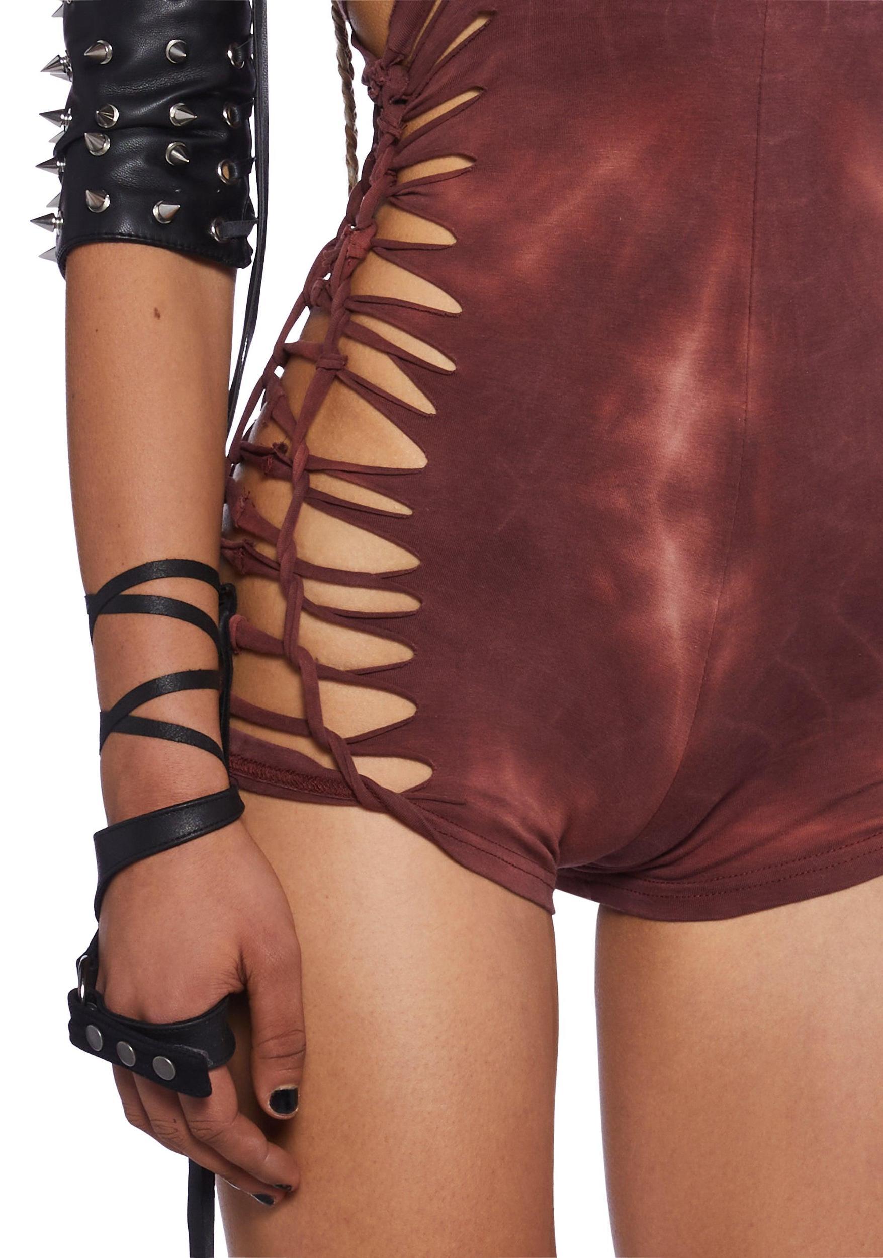 Endless Horizon Shredded Romper - Red Male Product Image