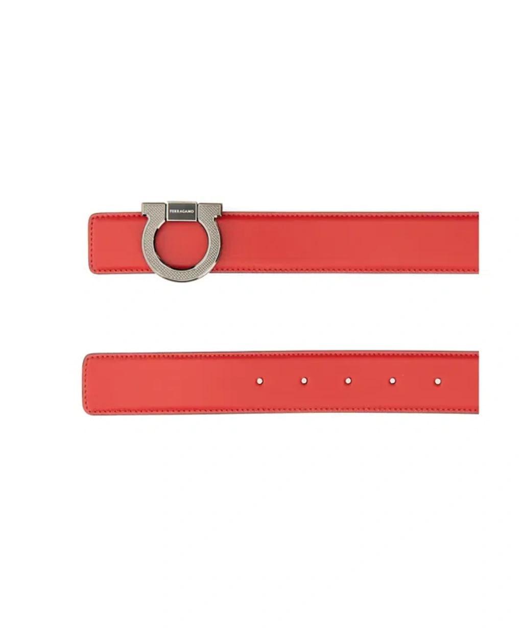 FERRAGAMO Salvatore  Reversible Gancini Belt In Black Product Image
