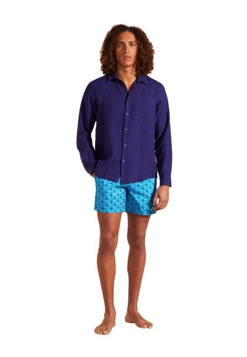 Mens Long-Sleeve Linen Shirt Product Image