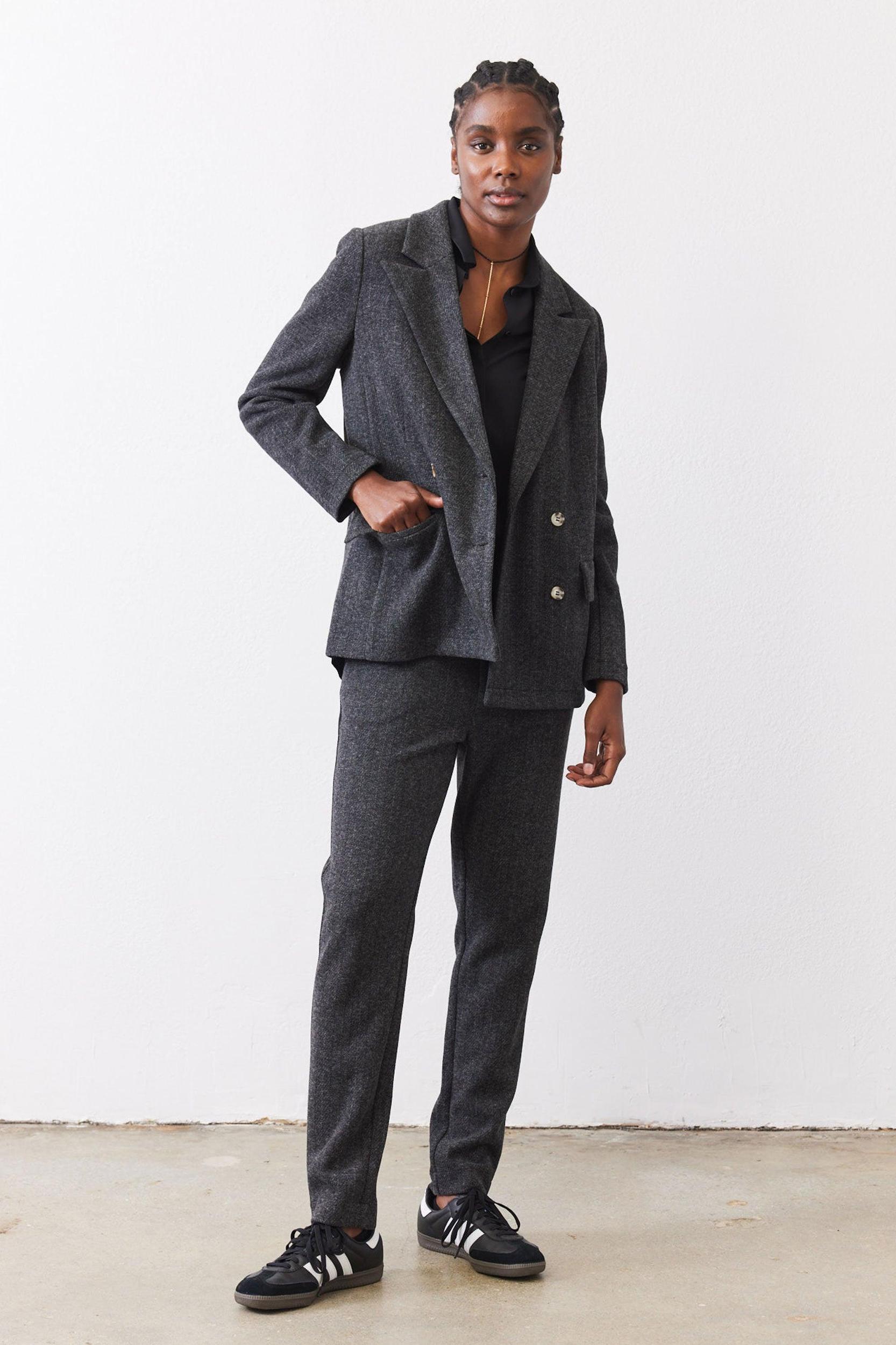 On the Clock Herringbone Blazer Product Image