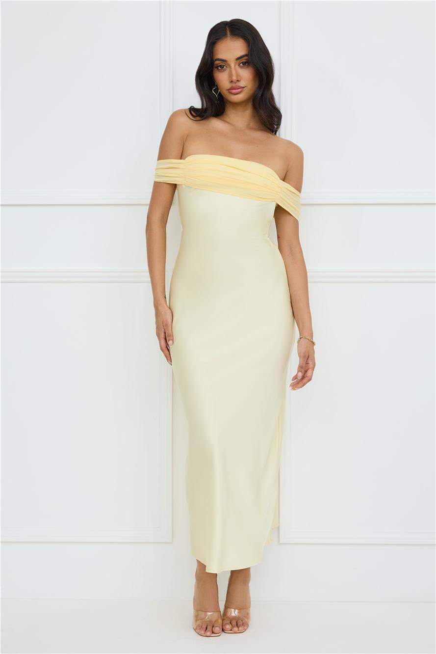 Daisy Darling Strapless Maxi Dress Yellow Product Image