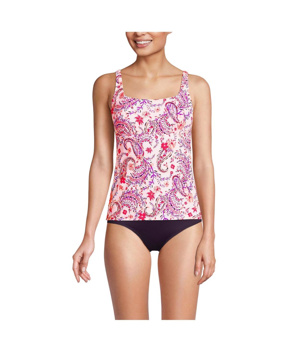 Womens Lands End DD-Cup UPF 50 Squareneck Underwire Tankini Top Product Image