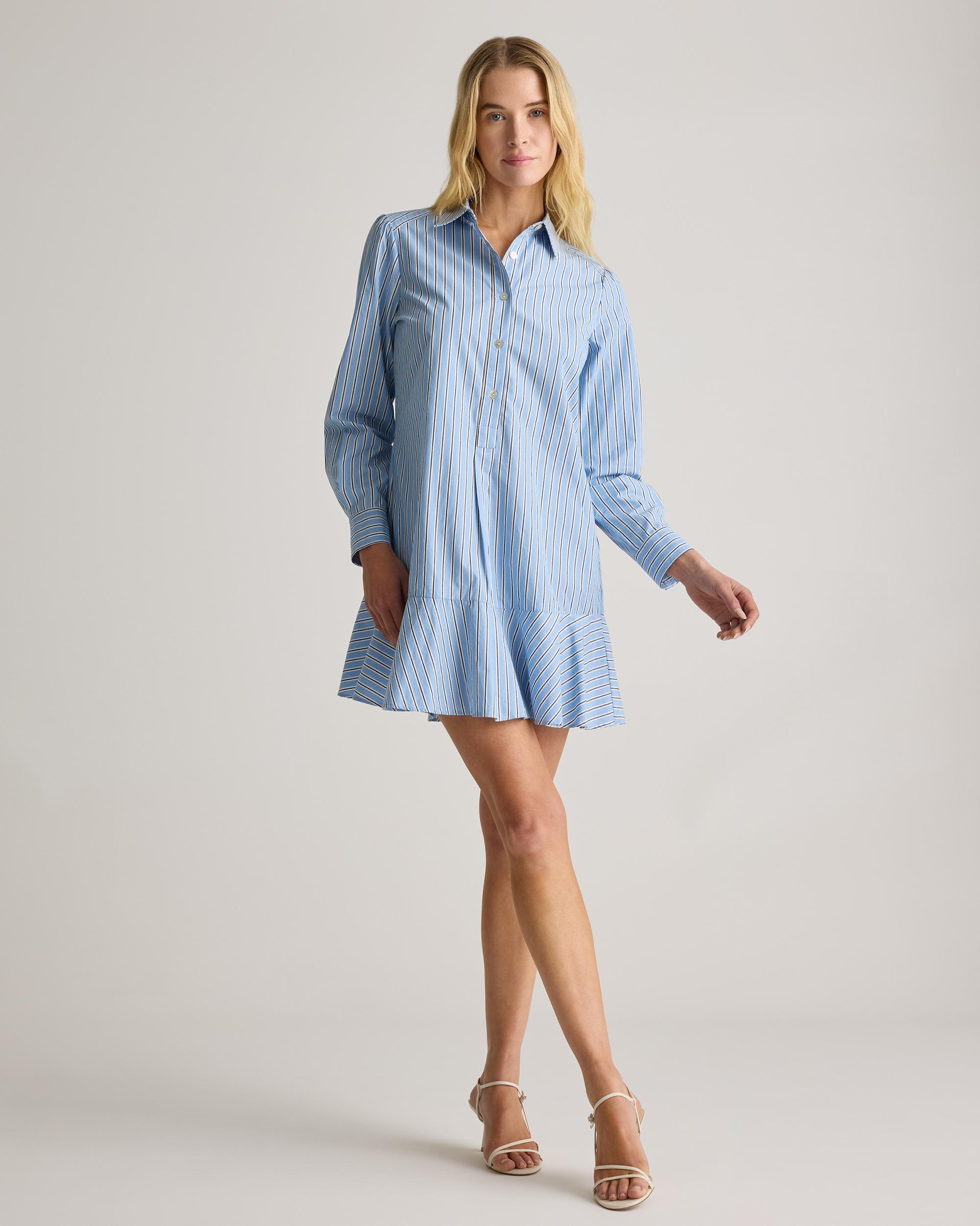 100% Organic Cotton Drop Waist Shirt Dress Product Image
