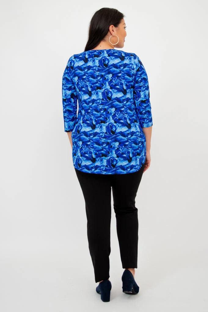 Blue Sky Jazz 3/4 Top, Blue Rose, Bamboo Product Image