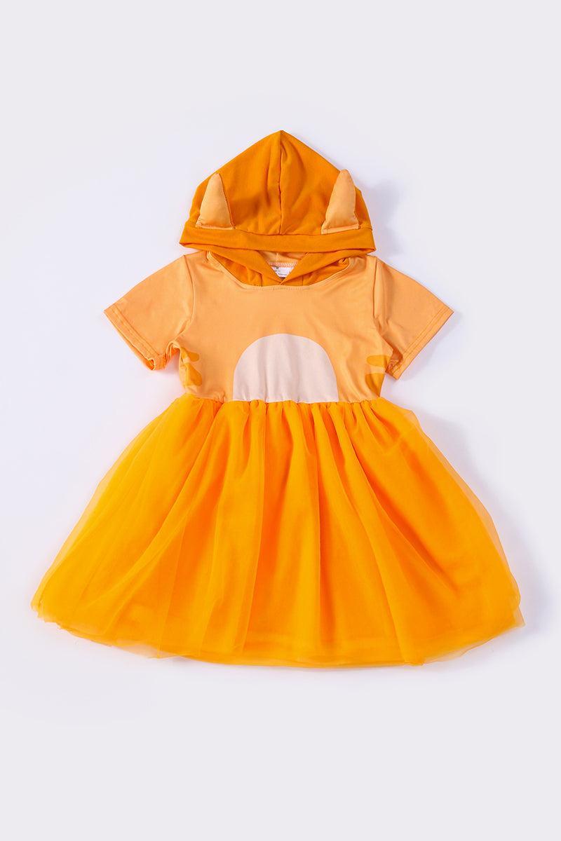 Yellow lemon print girl dress Girls Product Image