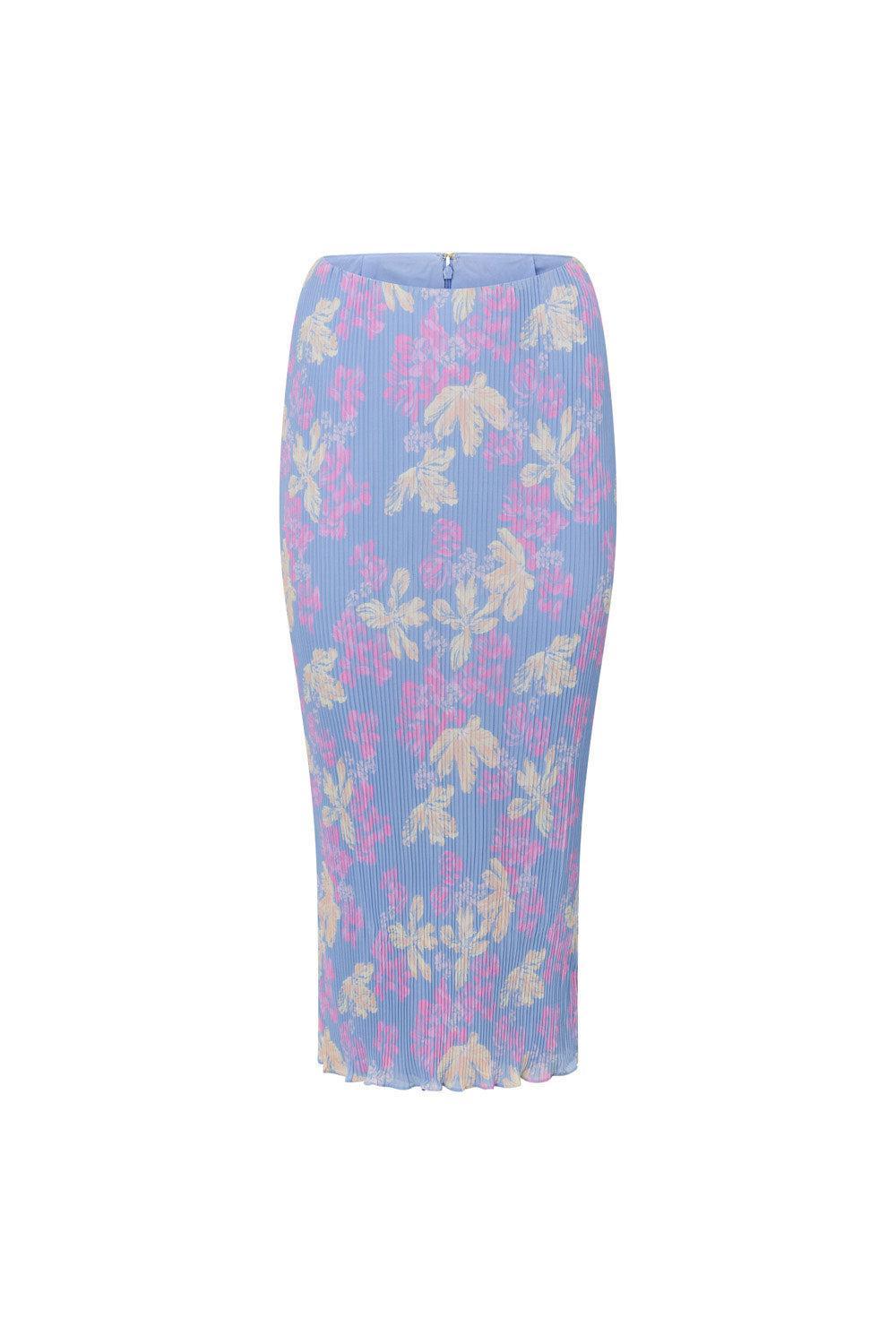 Domino Pleated Skirt - Iris Vacay Product Image