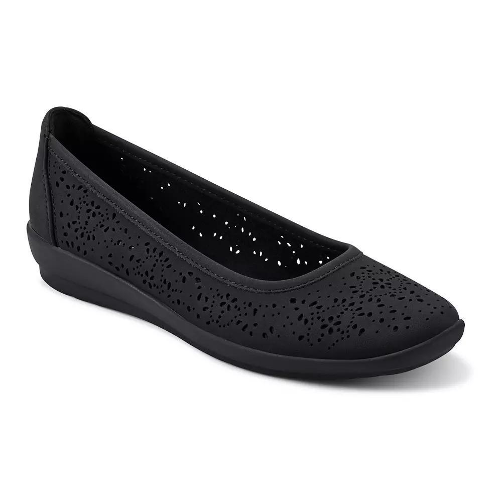 Easy Spirit Alessia Womens Perforated Demi Wedge Flats Blue Product Image