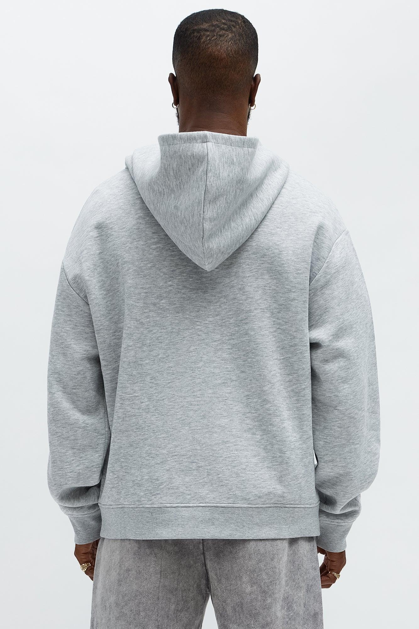 Tyson Quarter Zip Hoodie - Heather Grey Product Image