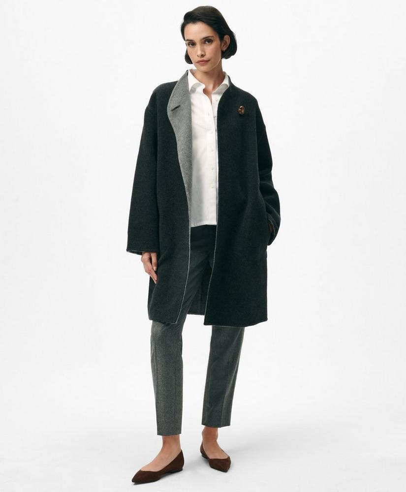 Reversible Single-Button Coat in Wool Blend Product Image