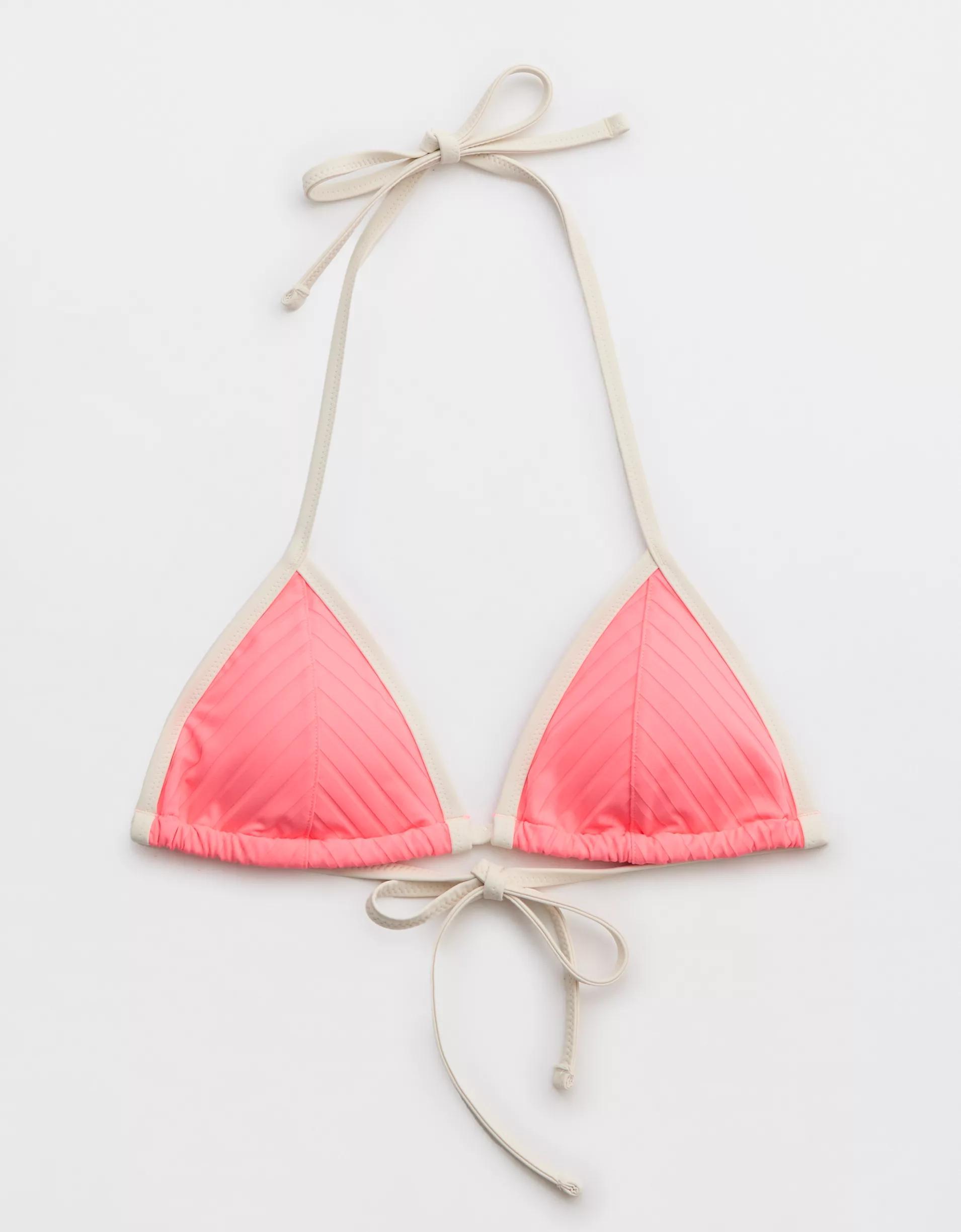 Aerie Wide Rib String Triangle Bikini Top Product Image