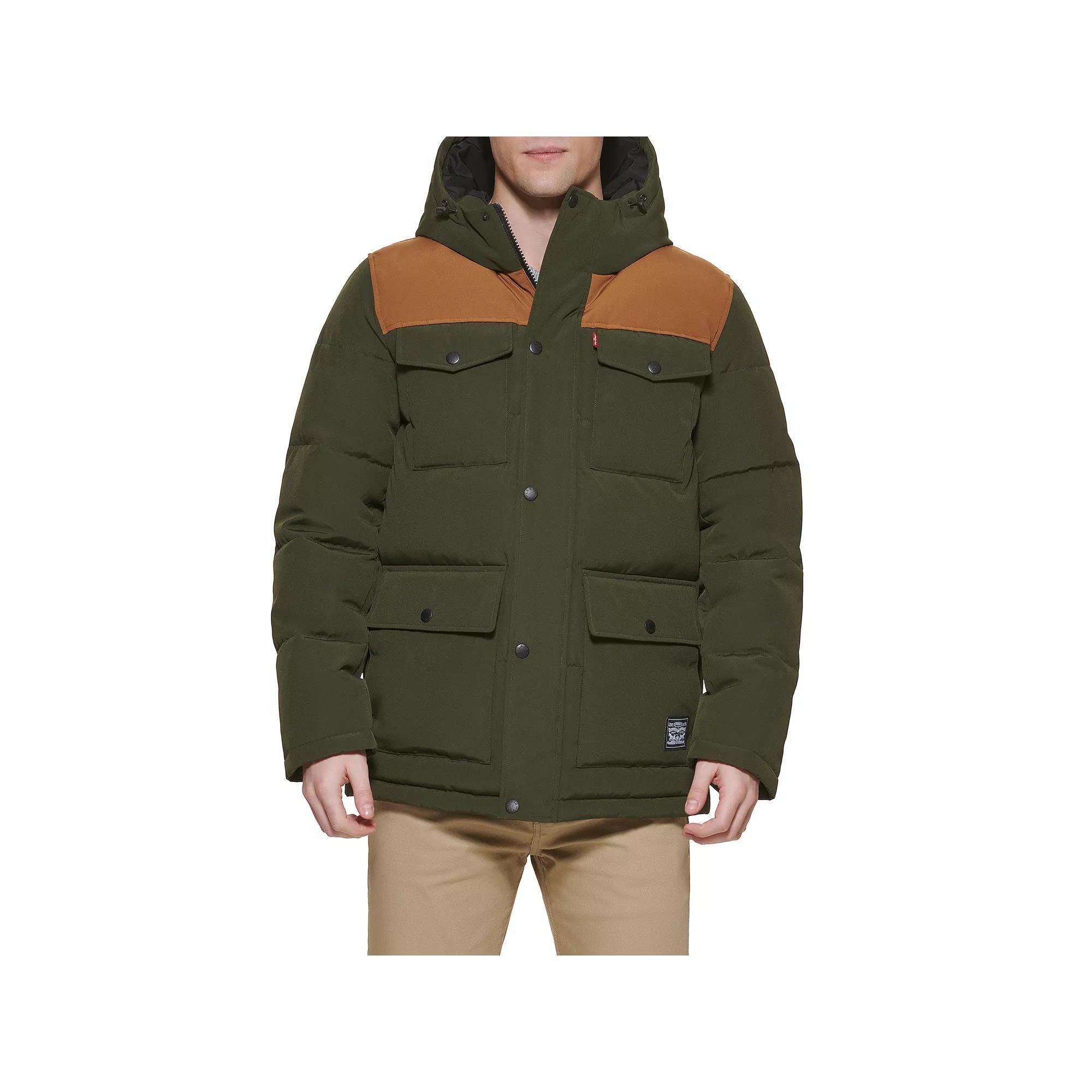 Men's Levi's® Four Pocket Hooded Parka, Size: XXL, White Product Image