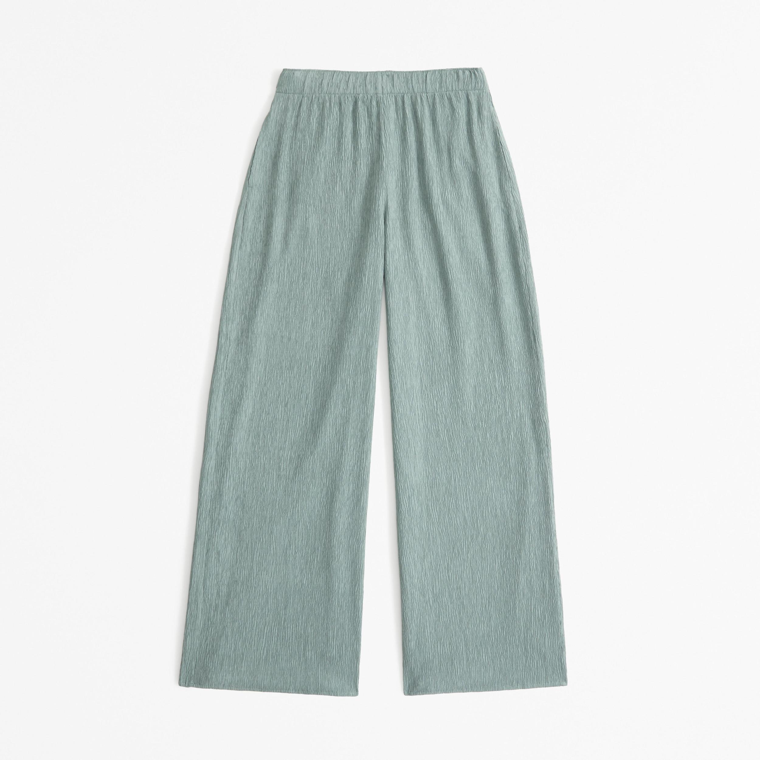 Crinkle Textured Pull-On Pant Product Image