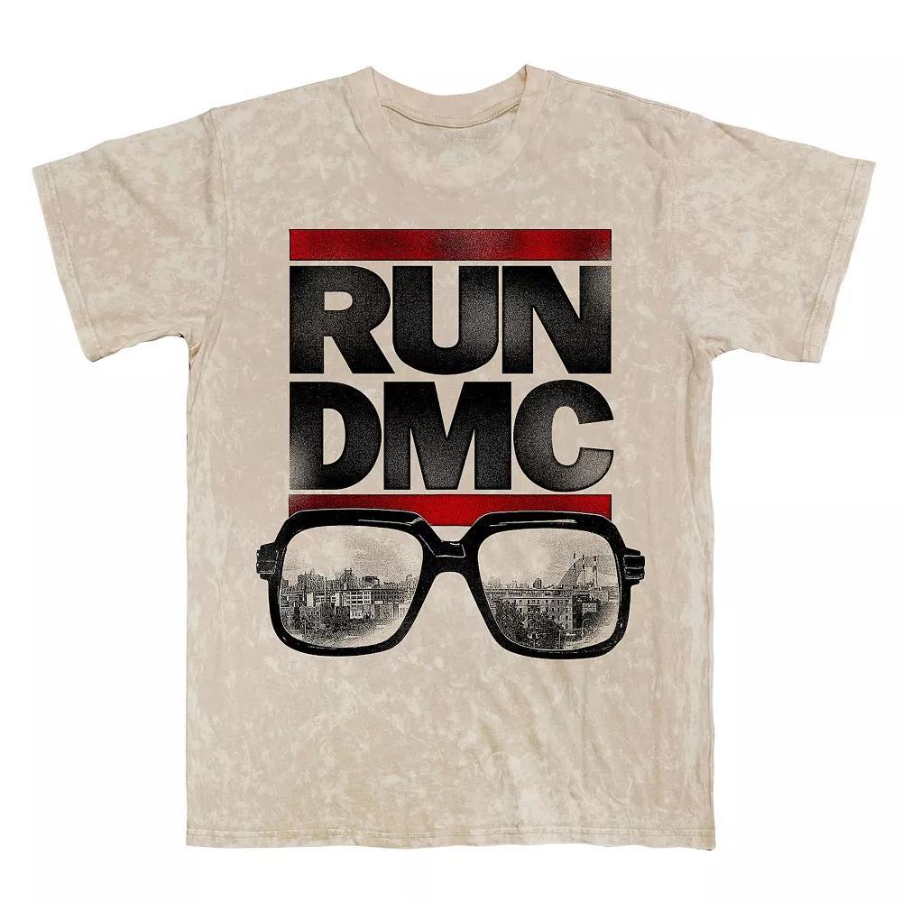 Men's Run DMC NYC Glasses Mineral Wash Graphic Tee, Size: Medium, Natural Mineral Blue Product Image