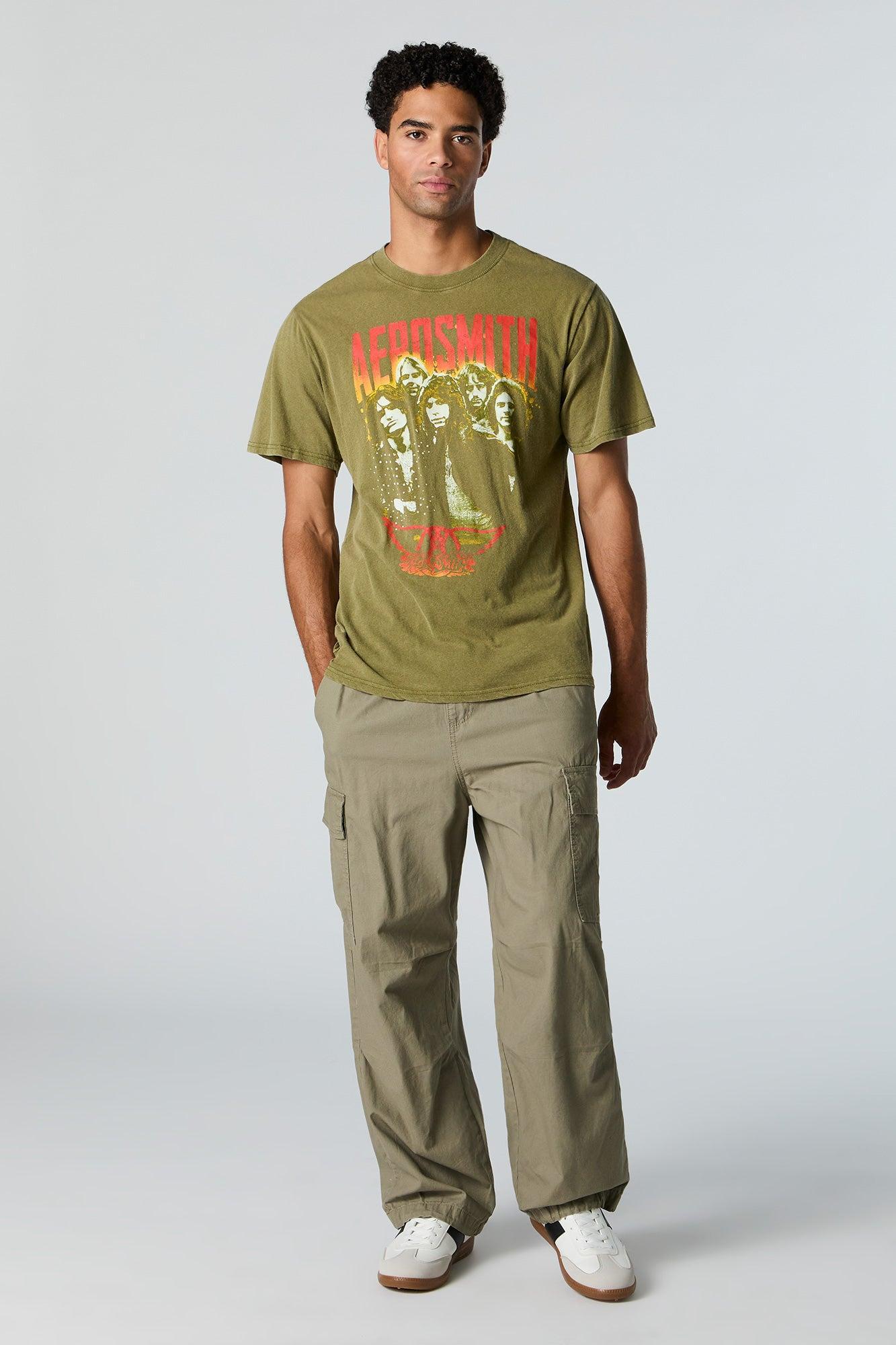 Aerosmith Graphic Washed T-Shirt Male Product Image