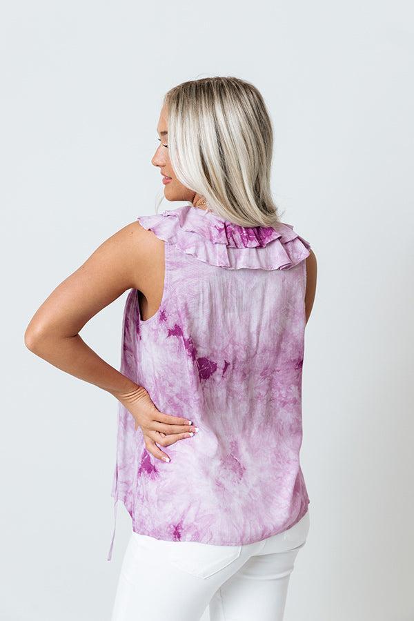 Sweet On Summer Tie Dye Shift Top in Purple Product Image
