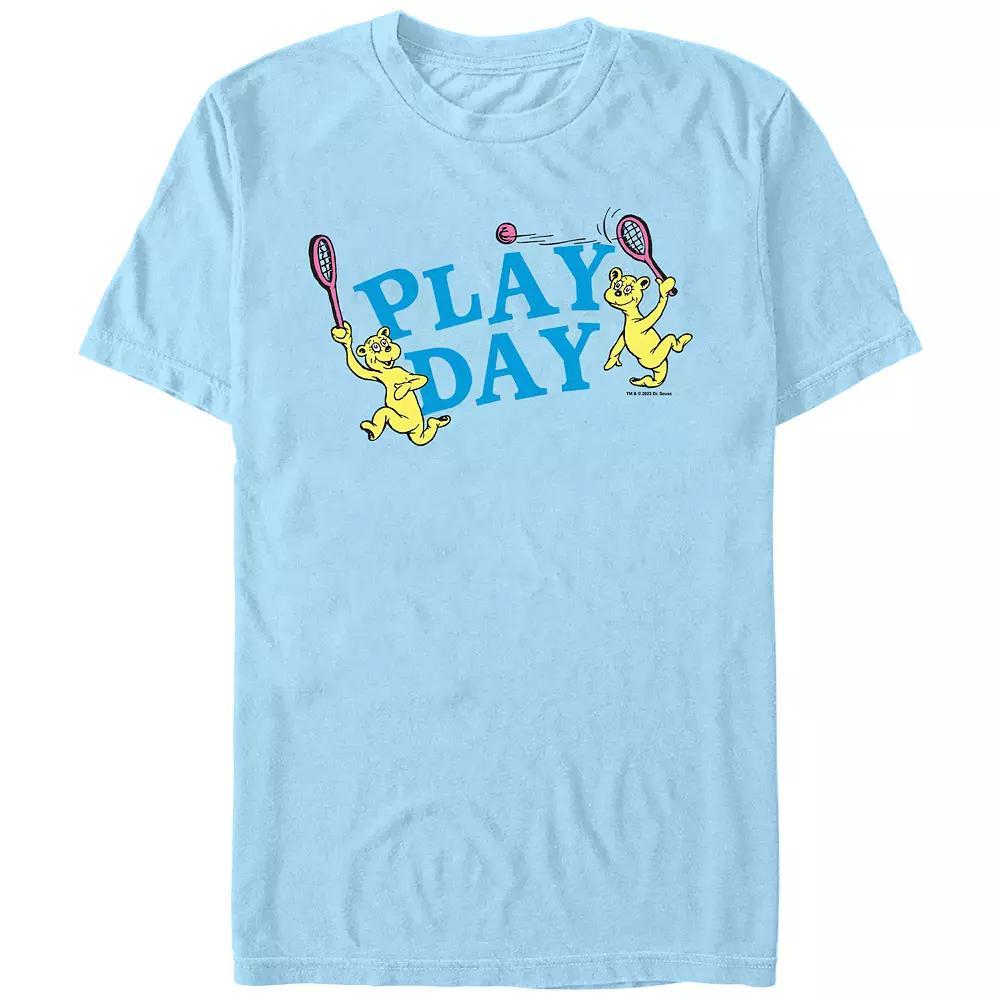 Men's Dr. Seuss Play Day Graphic Tee, Size: Medium, Light Blue Product Image