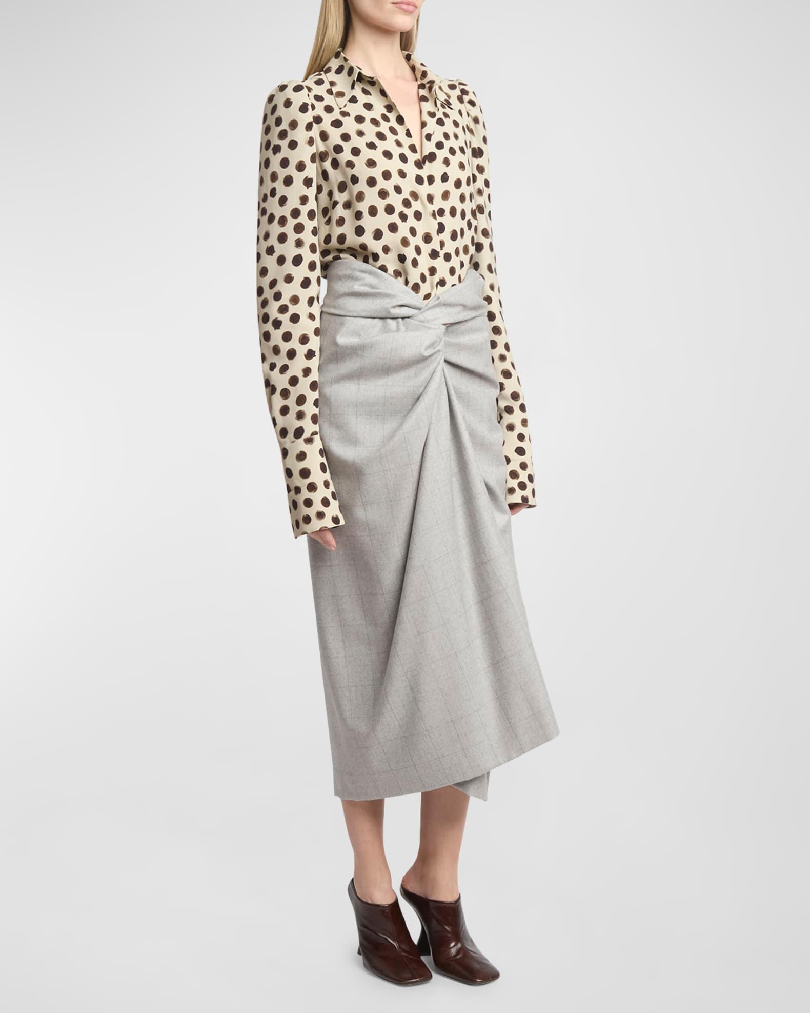 Celindra Polka-Dot Button-Front Shirt Product Image