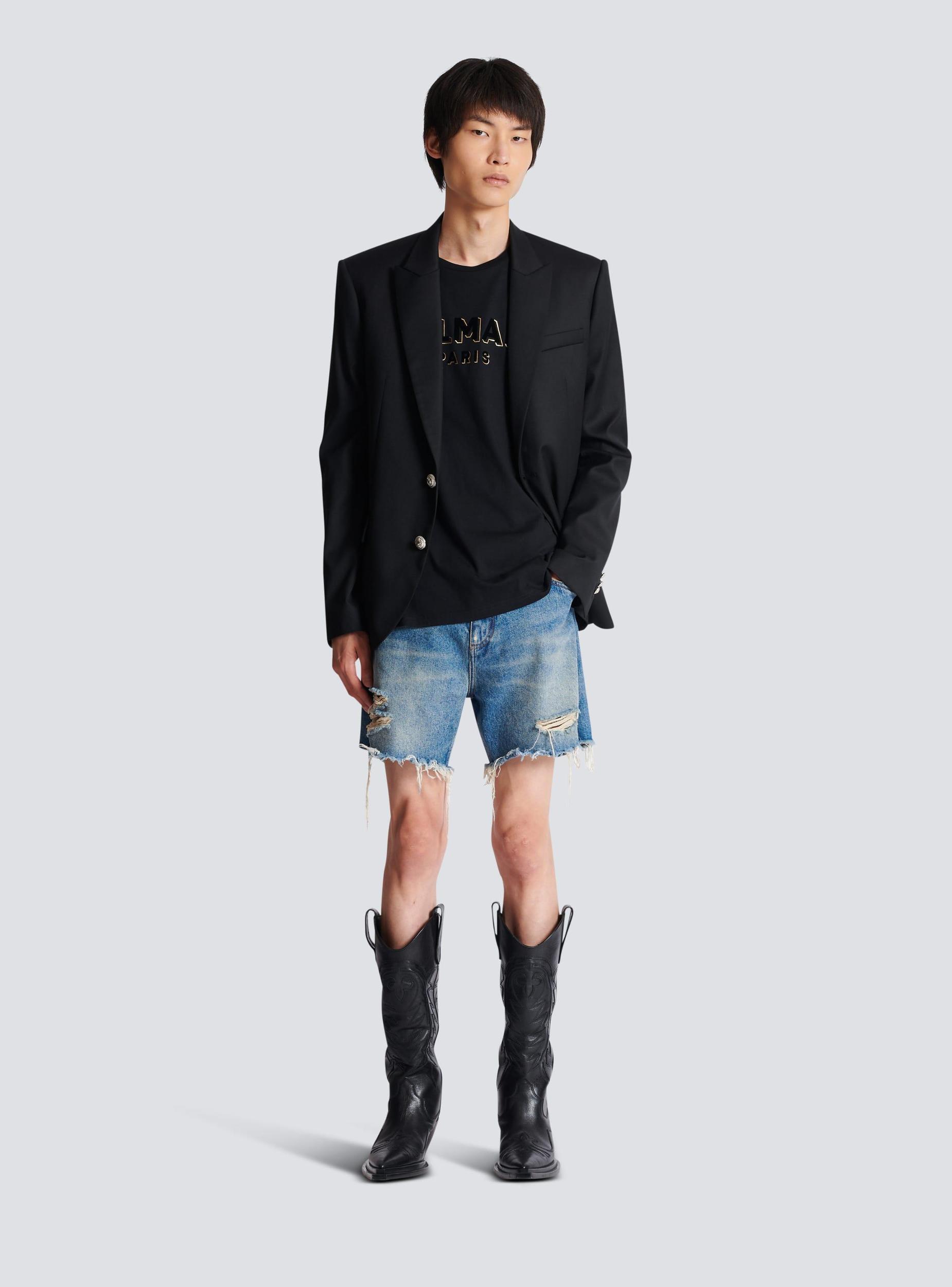 Metallic flocked Balmain T-shirt Product Image