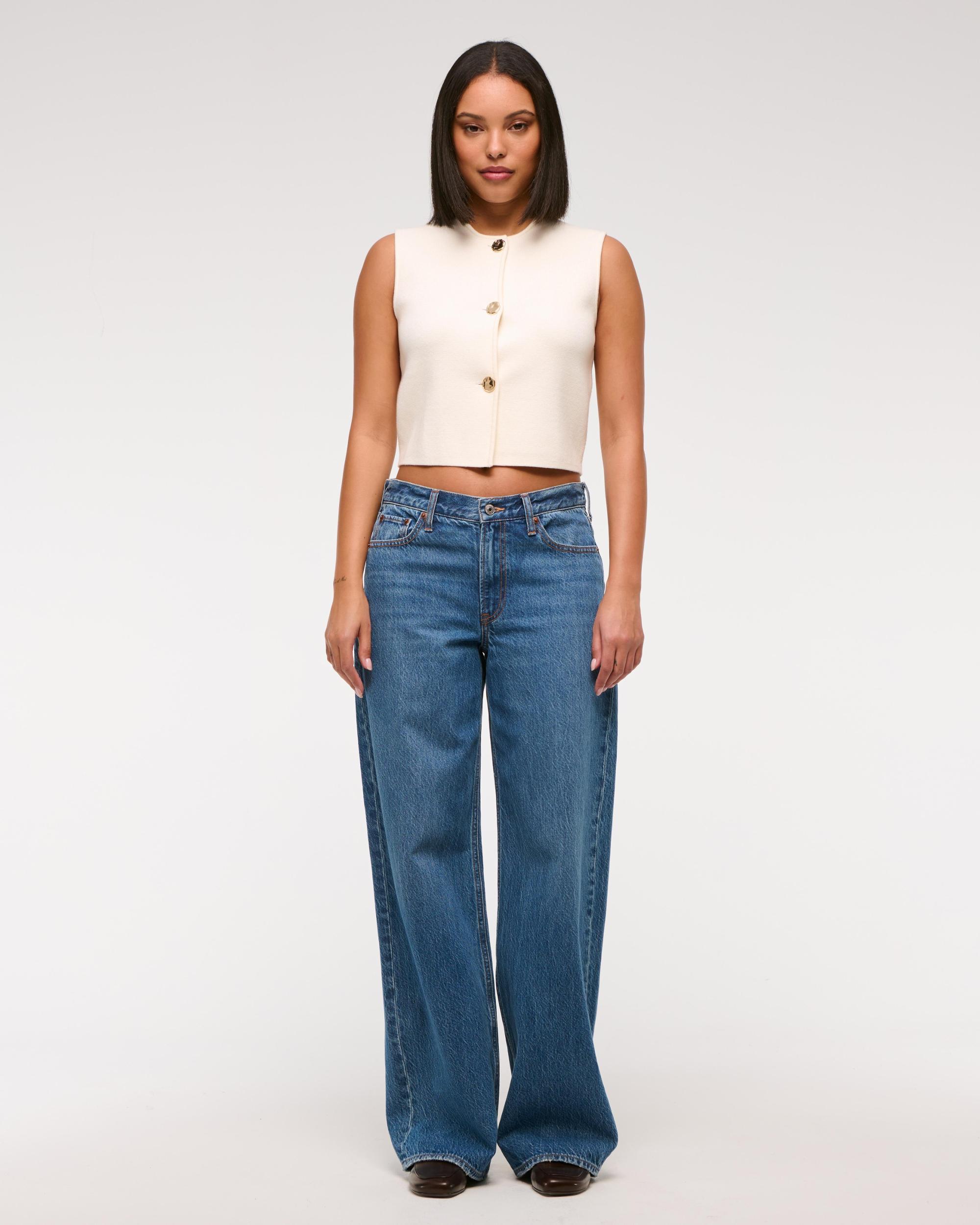 LuxeLoft Hammered Button Crew Vest Product Image