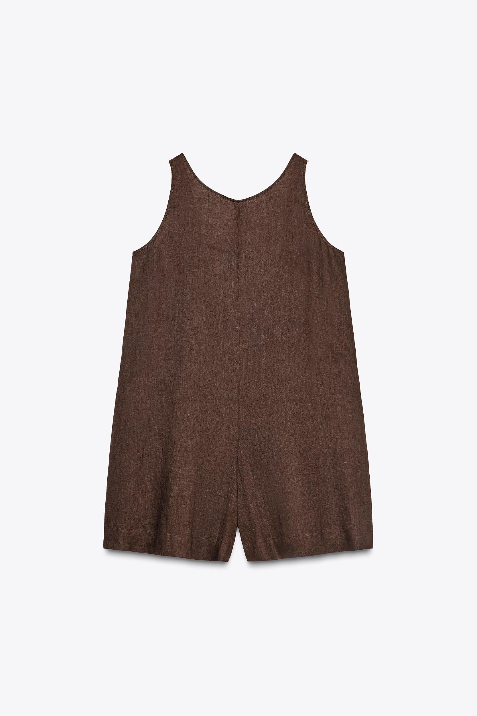 100% LINEN JUMPSUIT ZW COLLECTION Product Image