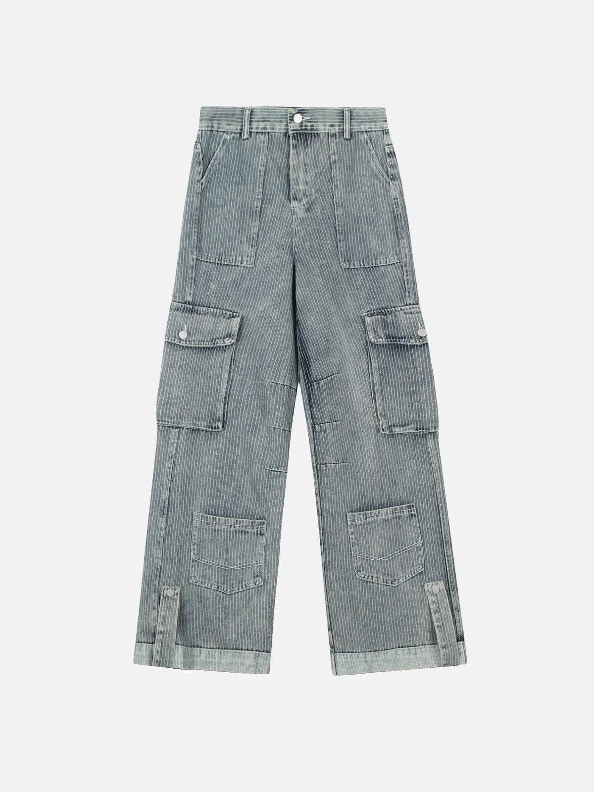 Aelfric Eden Stripe Multi Pocket Loose Jeans Product Image