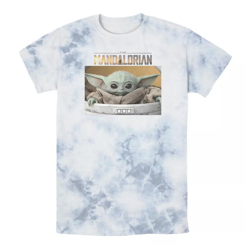 Mens Star Wars The Mandalorian The Child Big Eyes Portrait Logo Tee, Boys Product Image
