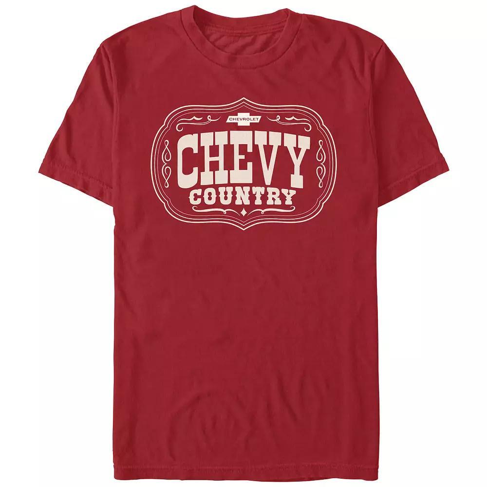 Men's Chevrolet Chevy Country Badge Graphic Tee, Size: XS, Red Product Image