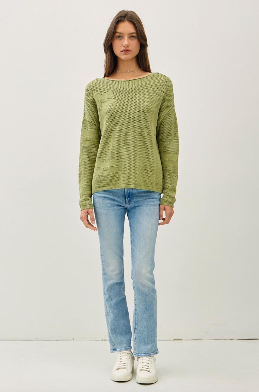 Flower Crochet Knit Sweater Product Image