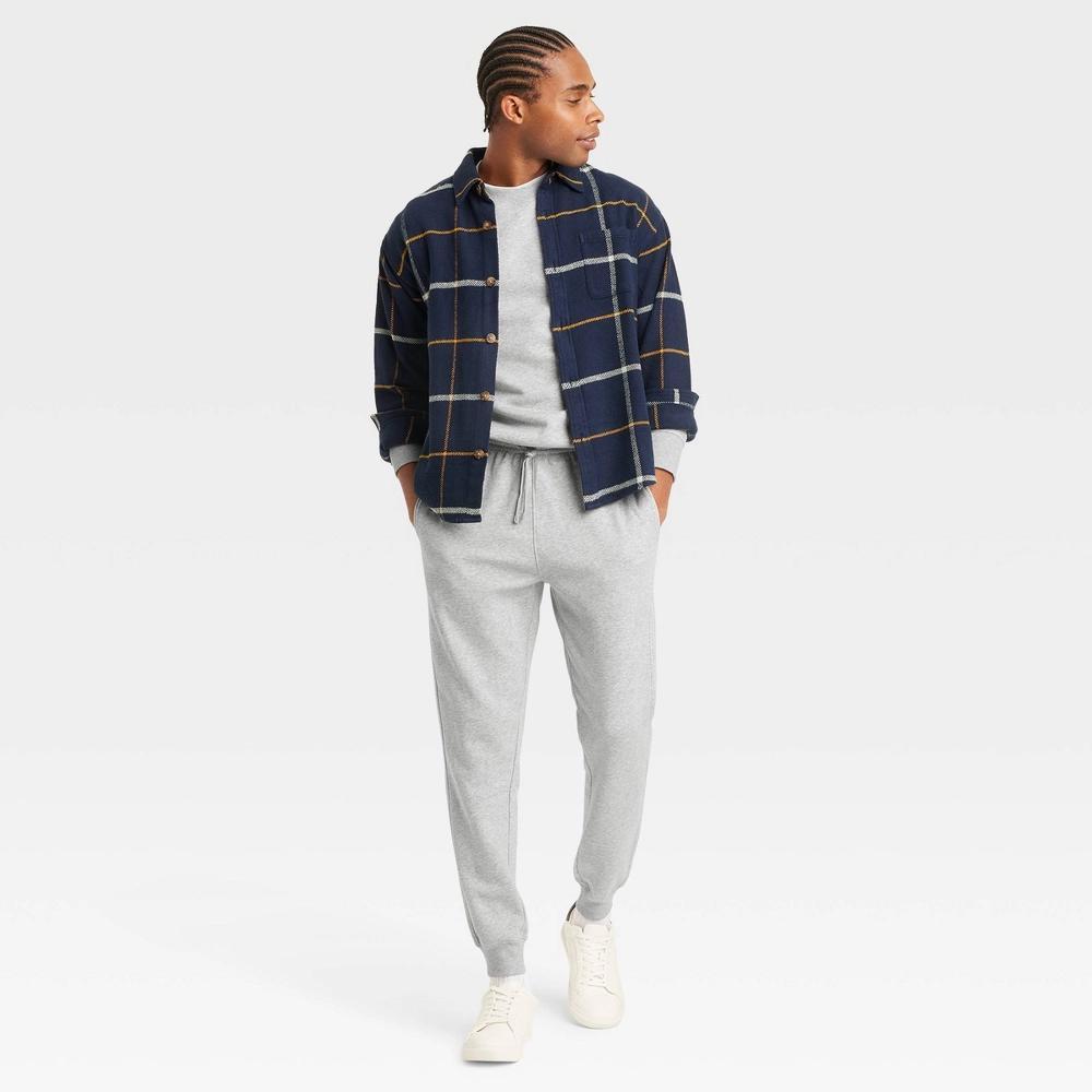 Mens Fleece Jogger Pants - Goodfellow & Co S: Midweight, Cotton Blend, Adjustable Waistband, Tapered Leg Product Image