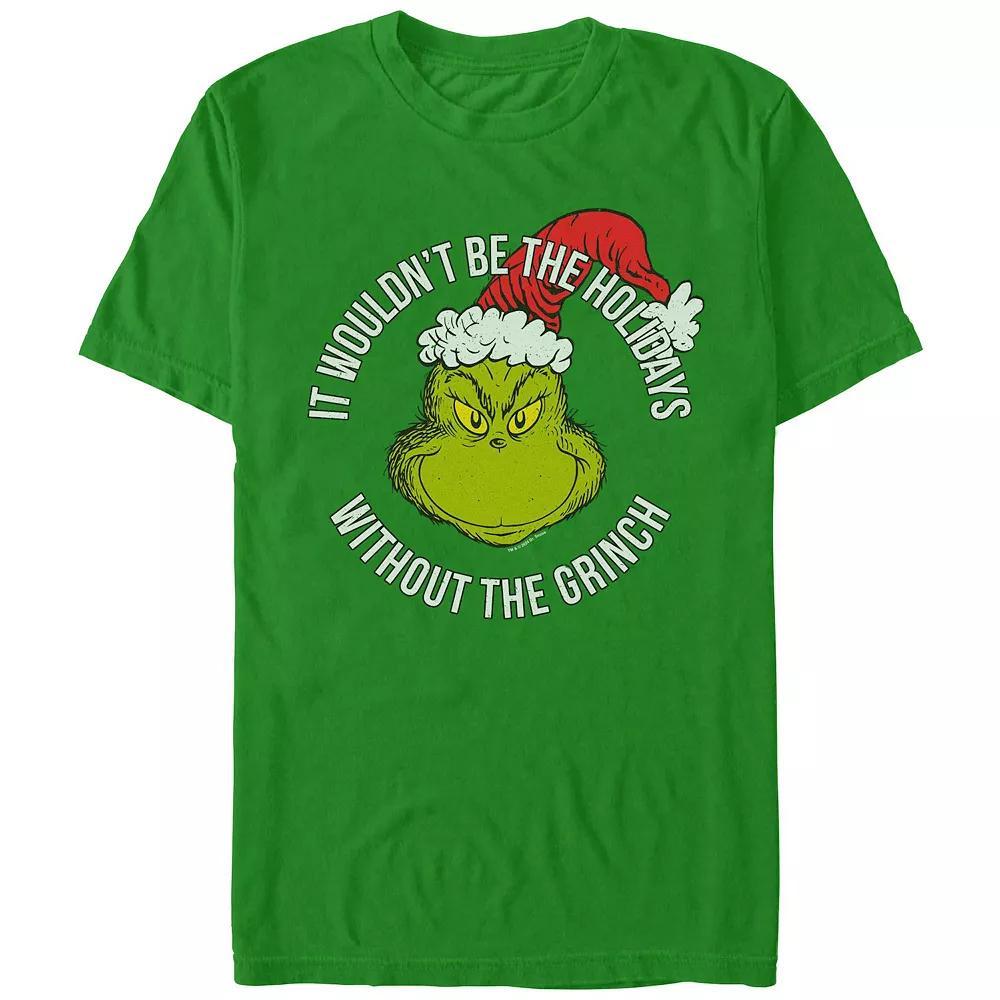 Men's Dr. Seuss No Holidays Without The Grinch Graphic Tee, Size: XL, Kelly Product Image