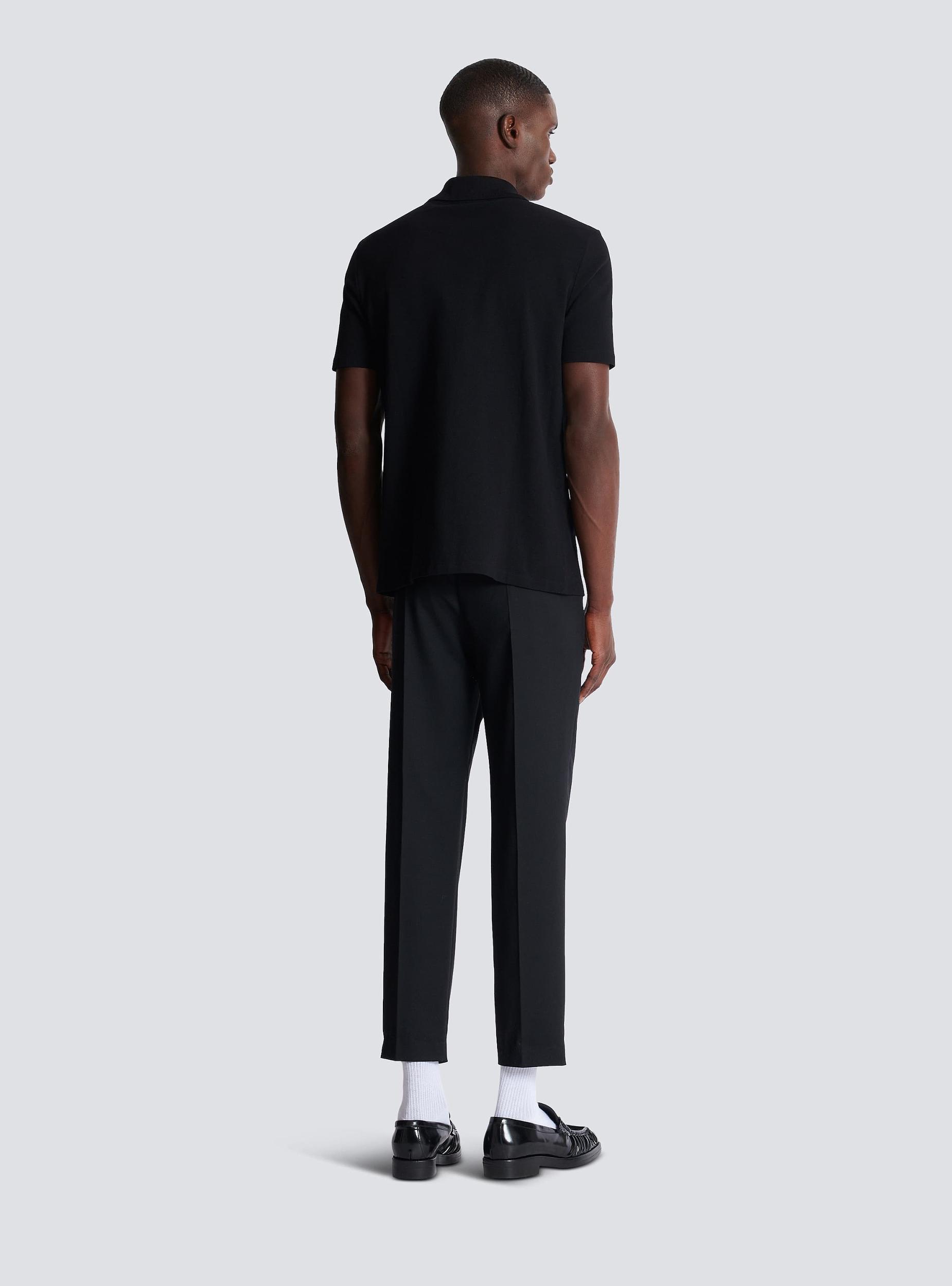 Short-sleeved polo shirt with embroidery Product Image