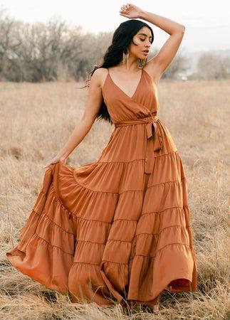 Zayla Dress in Sienna Female Product Image