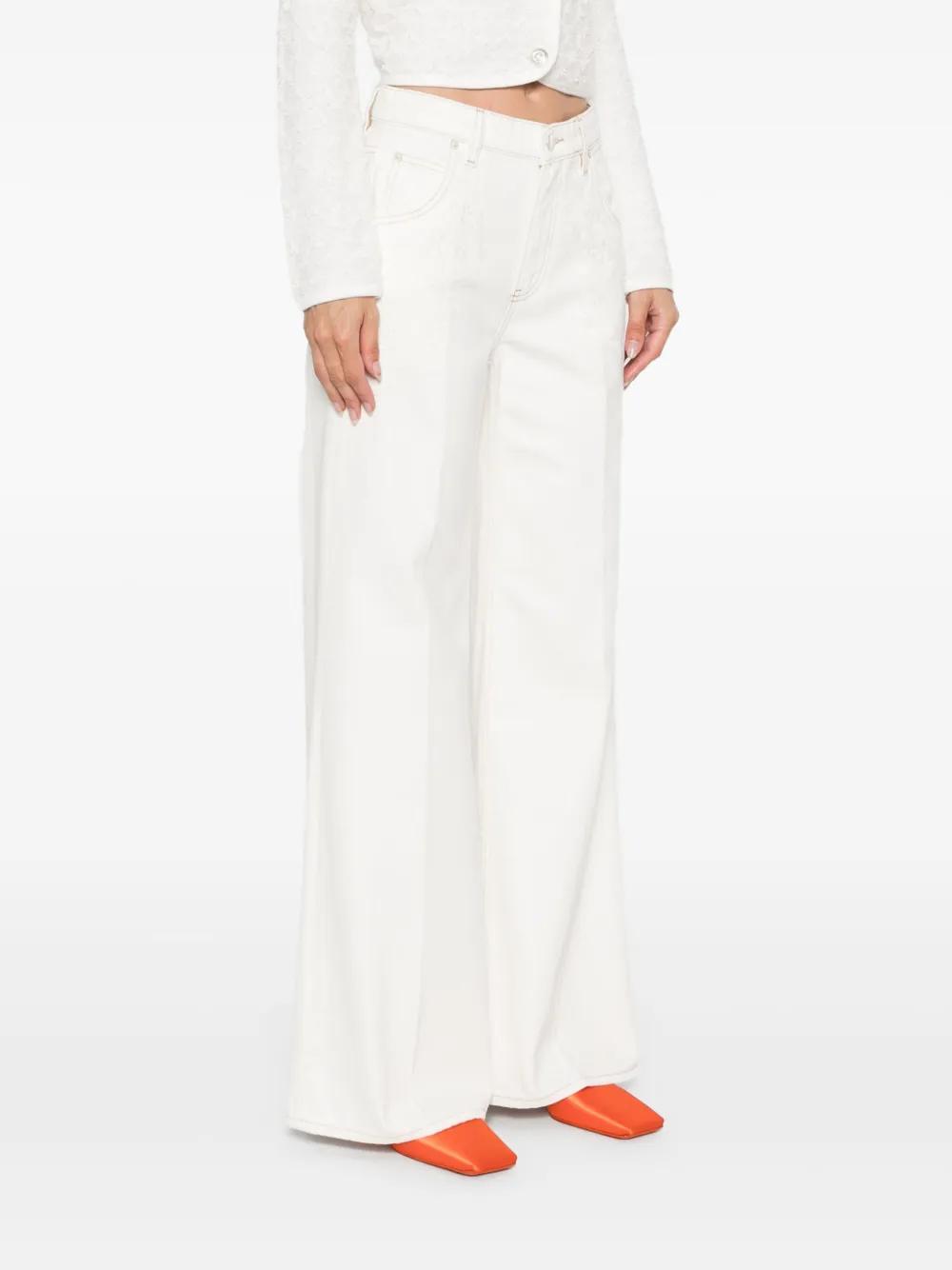 embroidered high-rise jeans Product Image