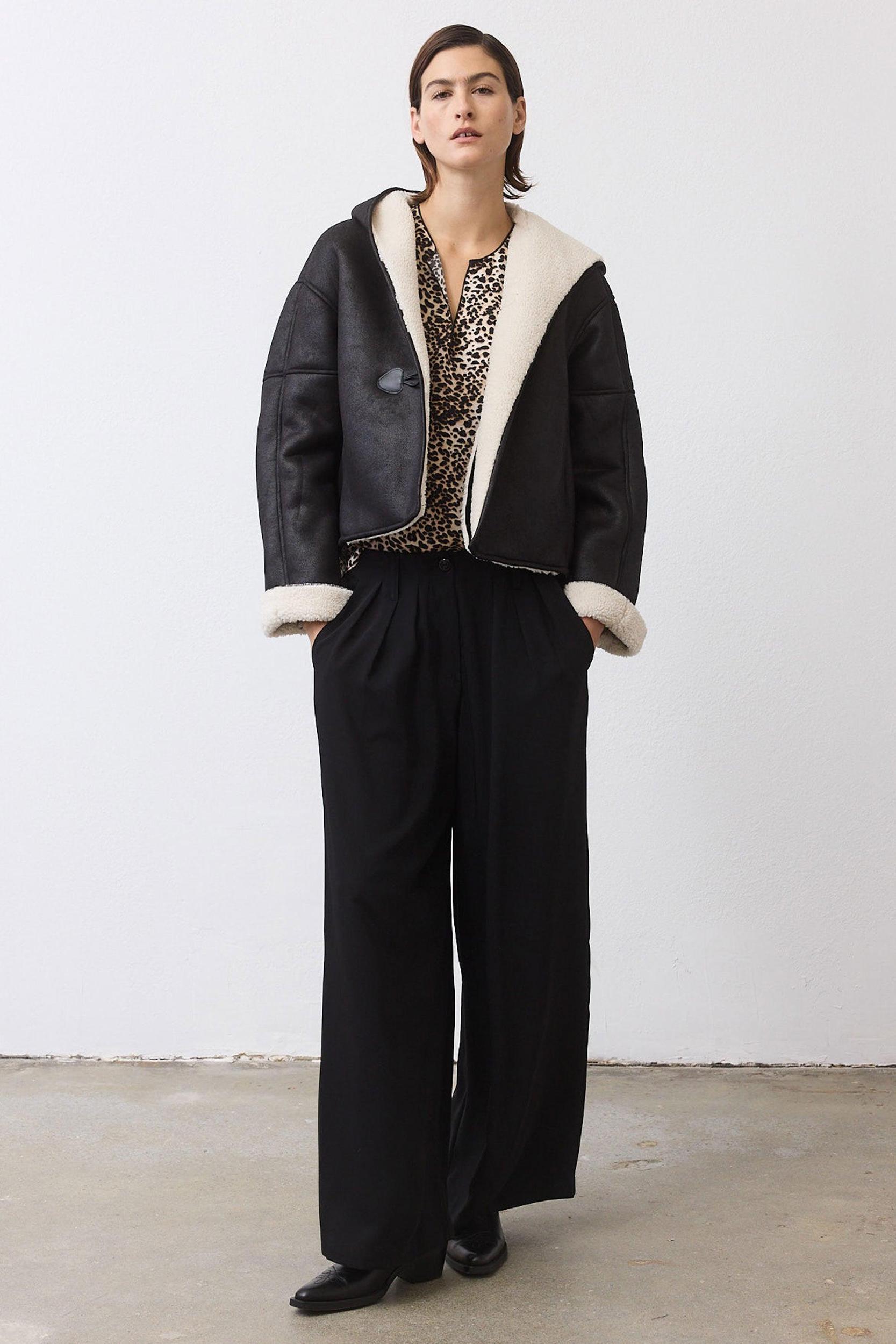 The Hooded Shearling Jacket Product Image