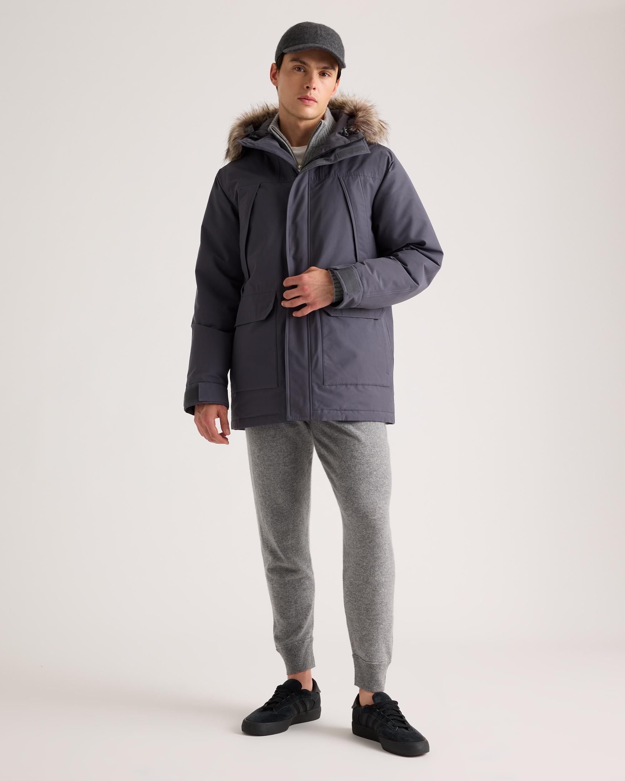 Quince | Men's Responsible Down Hooded Parka Size XL, Recycled Polyester Product Image