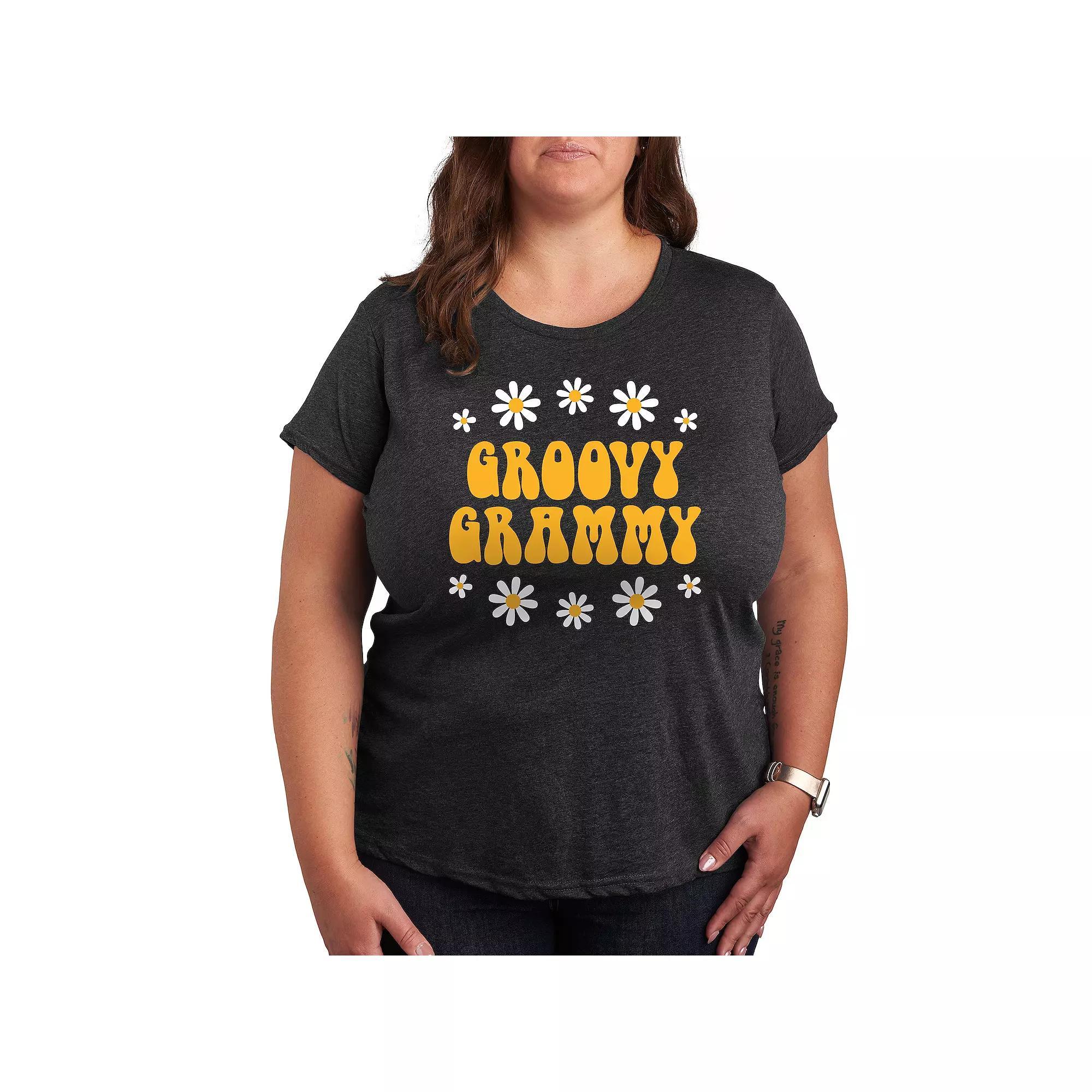 Plus Groovy Grammy Graphic Tee, Womens Product Image
